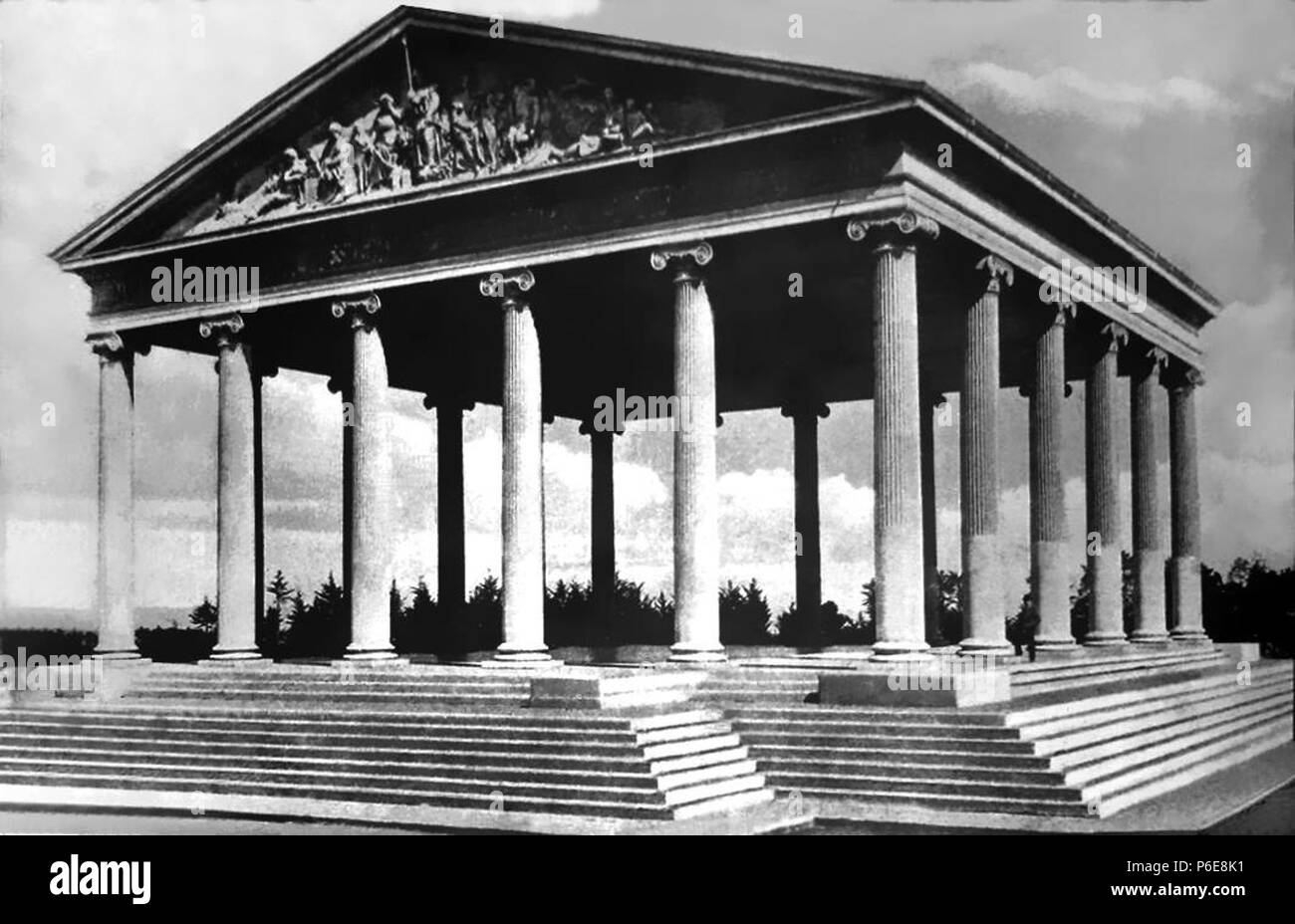 Español : Temple de Minerve en 1905. 1905 76 Templodemonerva1905 Banque D'Images