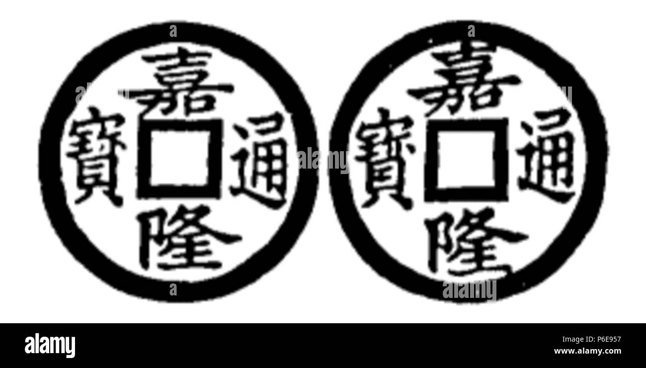 Toda 78 No 225 嘉隆通寶 Banque D'Images