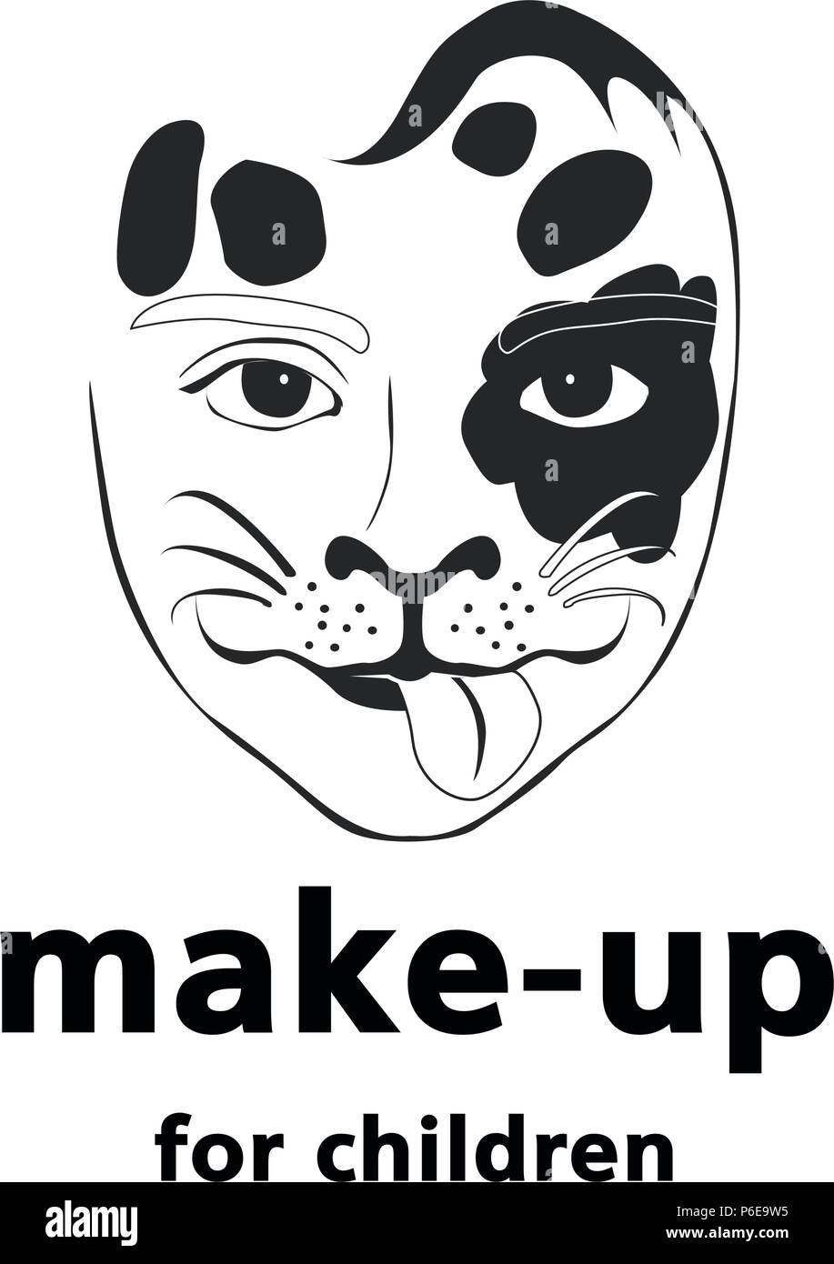 Logo vector pour les enfants s make-up artist Illustration de Vecteur