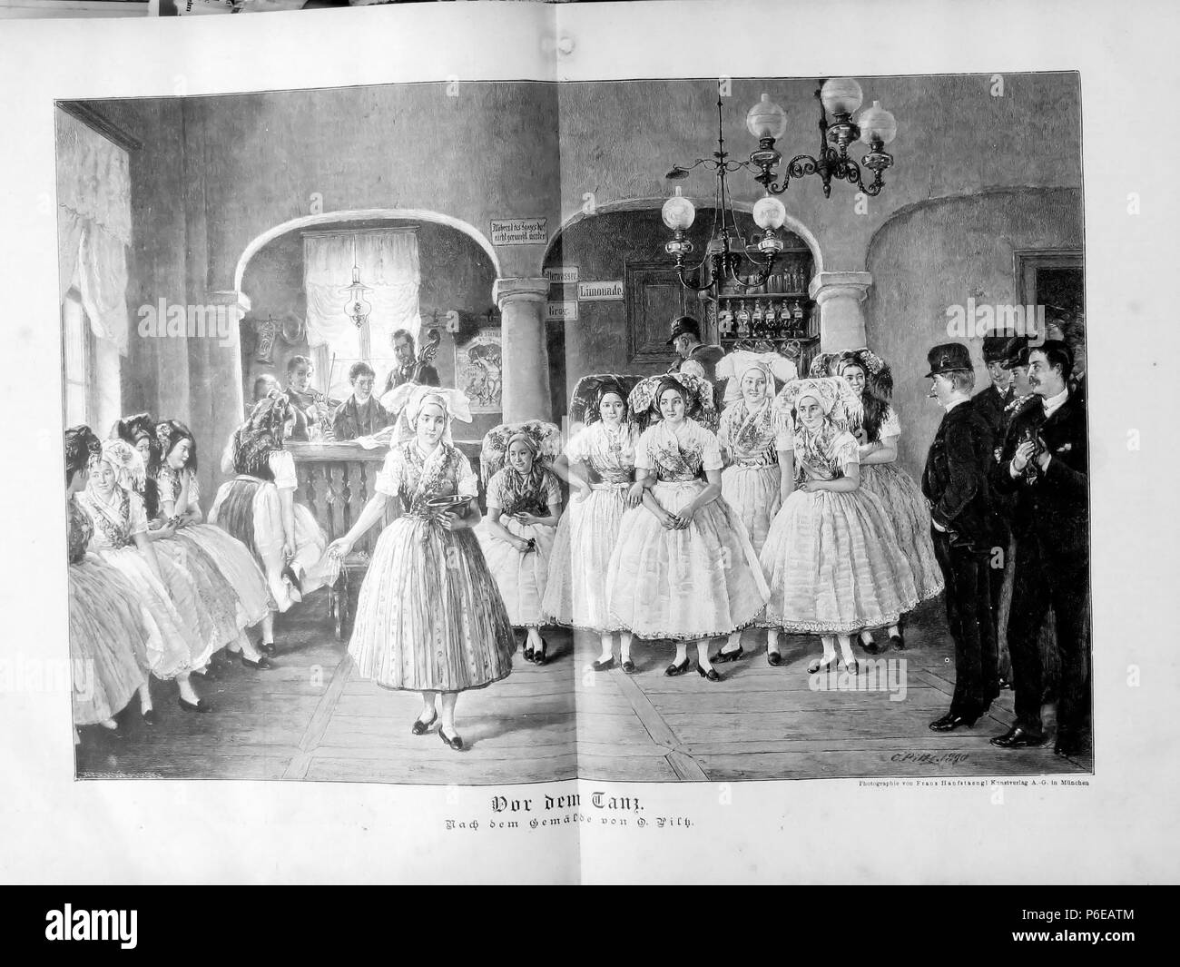 . Die Gartenlaube. Erreur d'expression : mot inconnu 'b'. Deutsch : Bildunterschrift : "Vor dem Tanz. Nach dem Gemälde von O. Piltz. Photographie von Franz Hanfstaengl Kunstverlag A.-G. à München" Anglais : légende : 'vor dem Tanz. Nach dem Gemälde von O. Piltz. Photographie von Franz Hanfstaengl Kunstverlag A.-G. à München' . N/A 18 Die Gartenlaube (1891) b 824 Banque D'Images