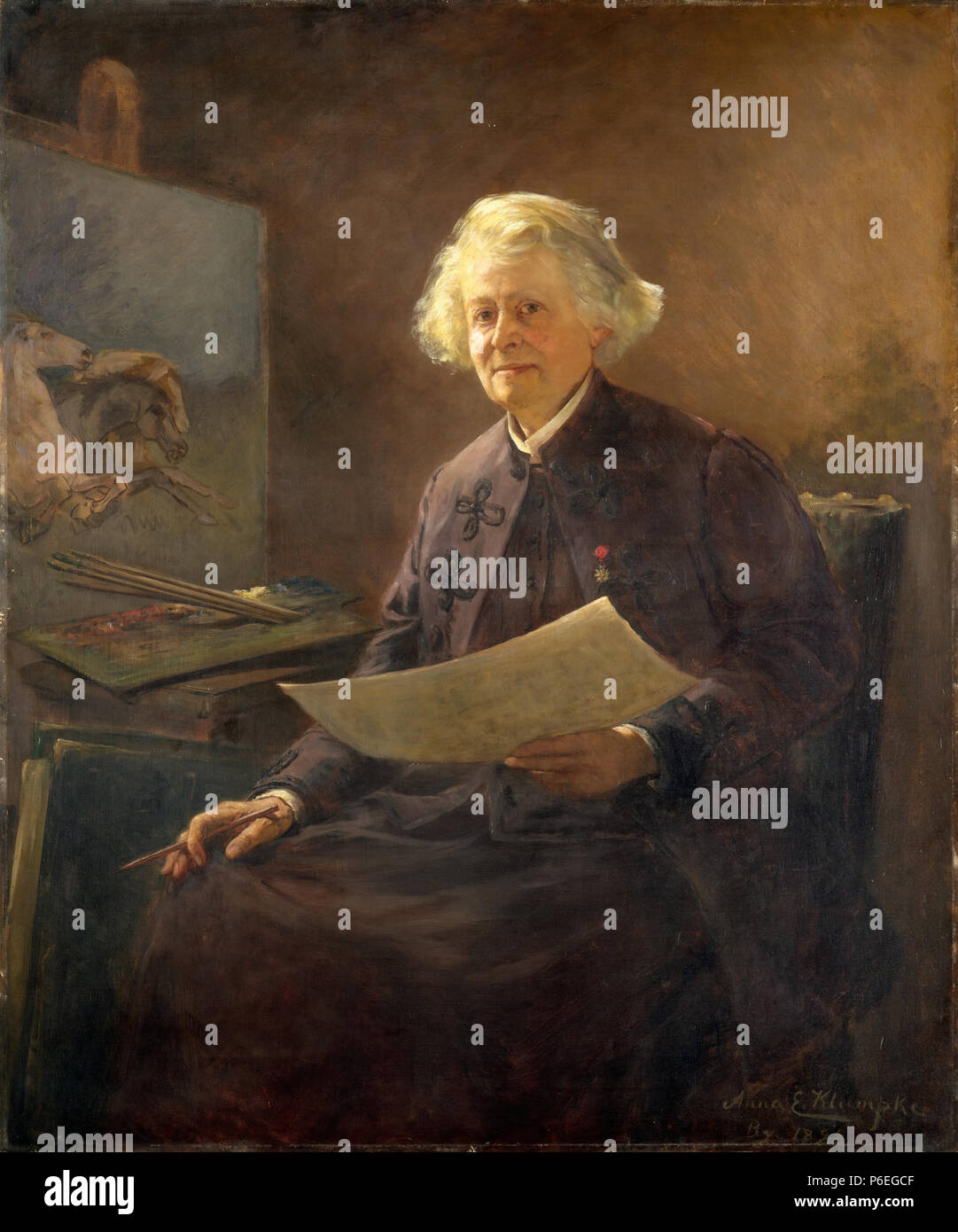 . Rosa Bonheur 1898 59 Anna Klumpke - Portrait de Rosa Bonheur (1898) Banque D'Images