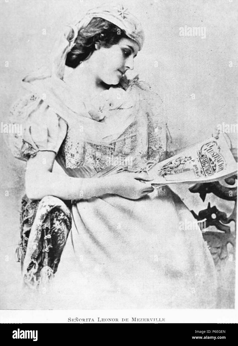 Español : Señorita Leonor de Mezerville en 1897. 189763 Mezerville1897 Banque D'Images
