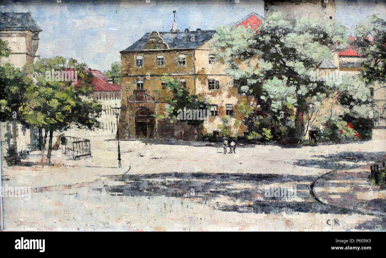 . Anglais : Burgplatz près du Palais grand-ducal à Weimar Deutsch : Burgplatz am Schloss à Weimar : 188511885 Rohlfs Burgplatz am Schloss à Weimar anagoria Banque D'Images