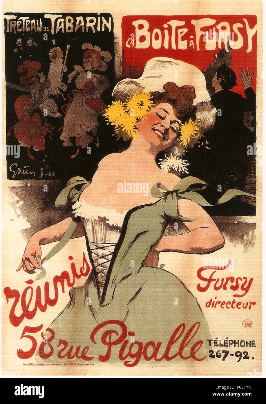 . English : Tréteau de Tabarin, La Boite à Fursy 190157 Jules-Alexandre Grun 044 (25342725318) Banque D'Images