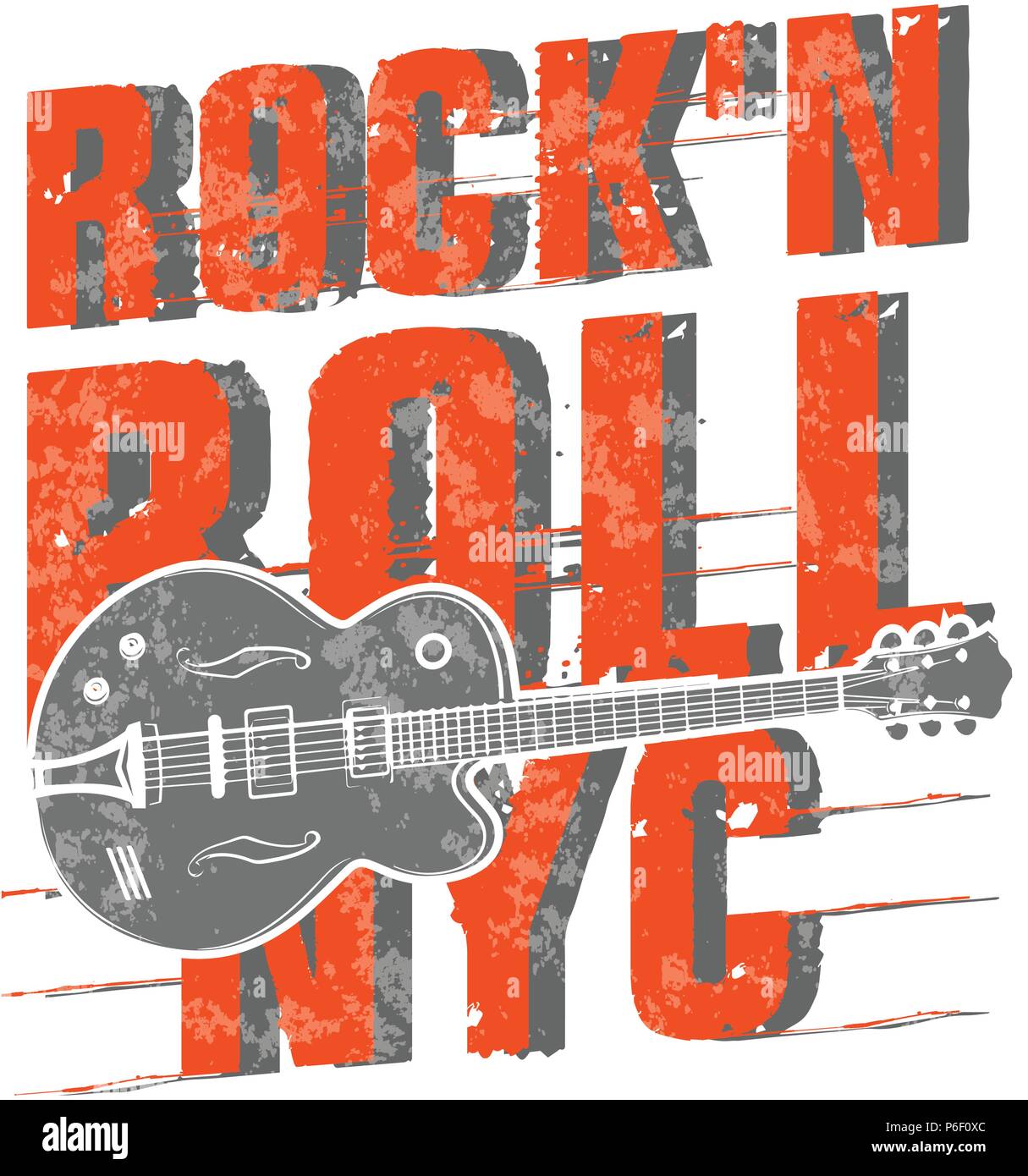 Rock'n roll de la conception de l'affiche Illustration de Vecteur