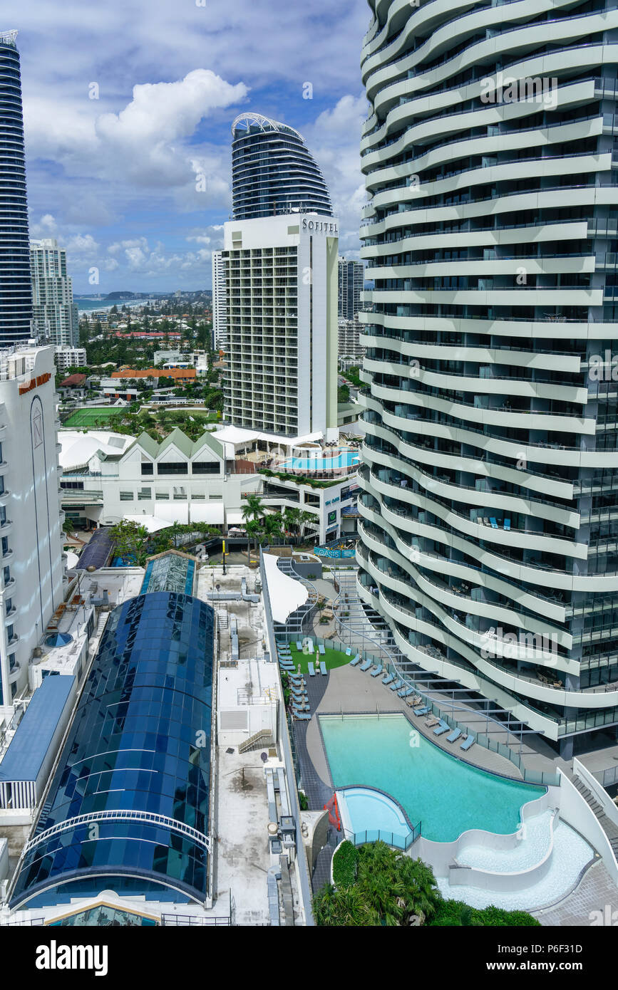 Broadbeach Australie - Mars 13, 2018 : Gold Coast. Broadbeach est une banlieue de la ville de Gold Coast, Queensland, Australie. Au Cens 2011 Banque D'Images