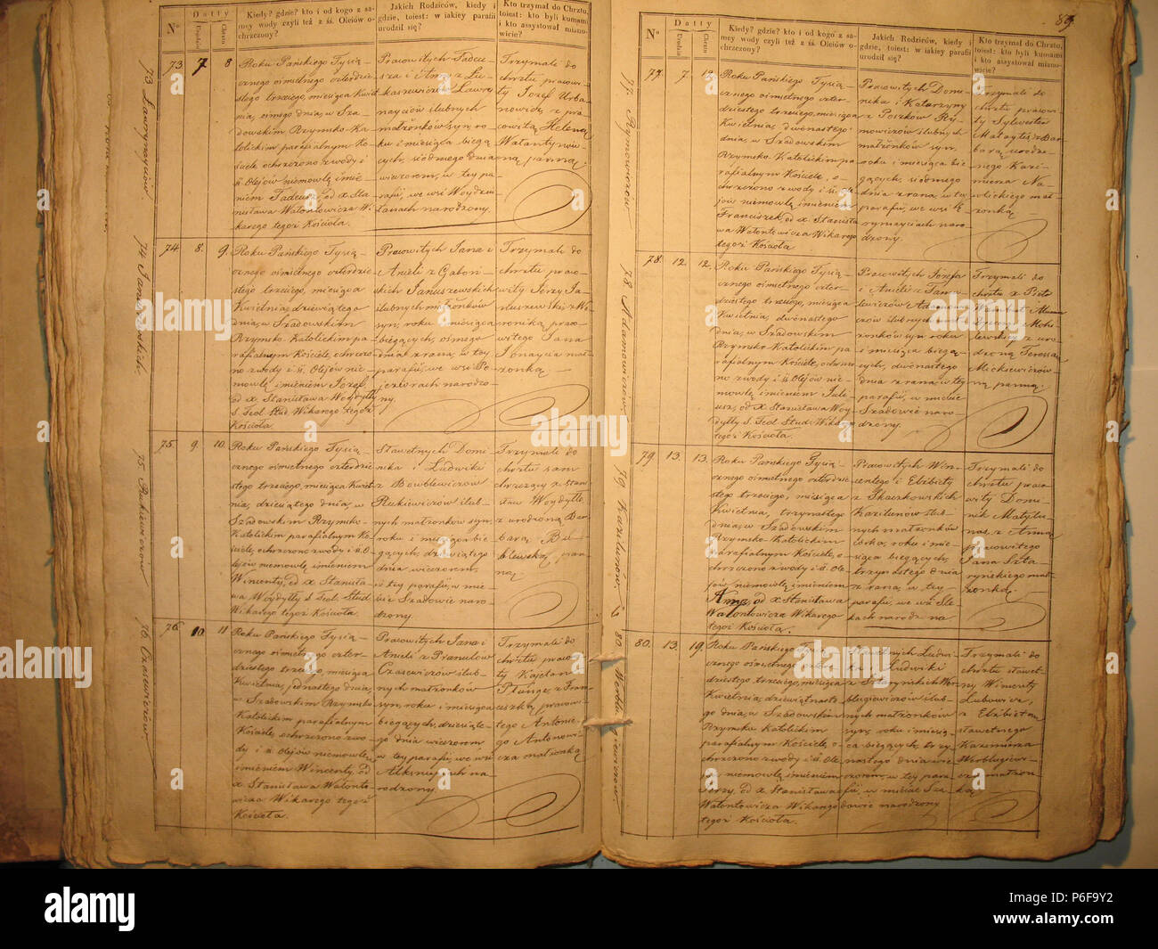 95 Šeduvos krikšto metrikų 1840-1847 RKB knyga 089 Banque D'Images