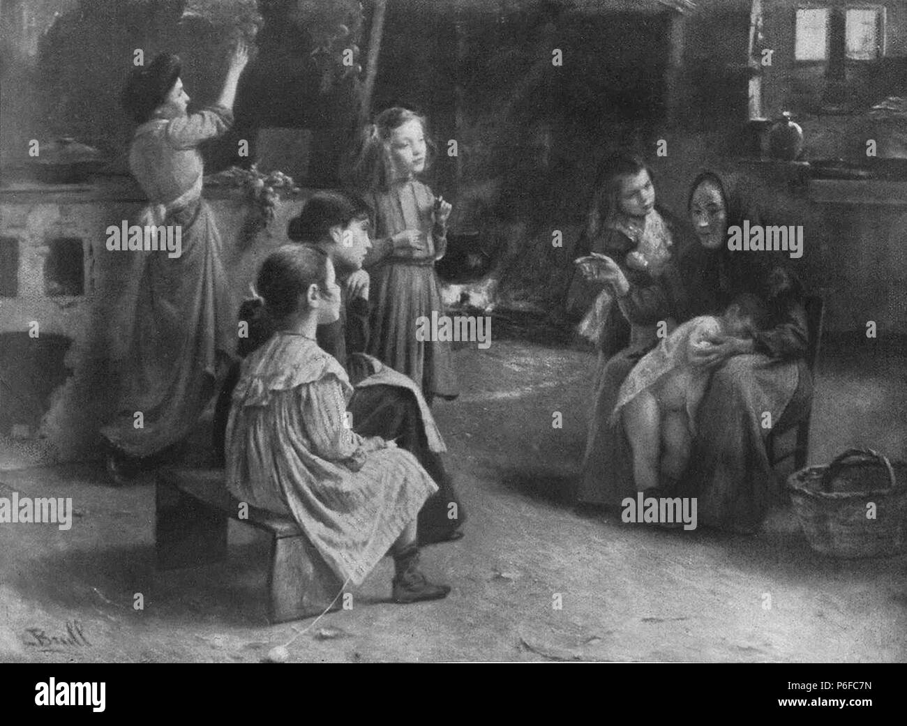 . Français : Conte . Français : Conte . (1889 c.) 1 Conte - Joan Brull i (1863-1912) de Vinyoles Banque D'Images