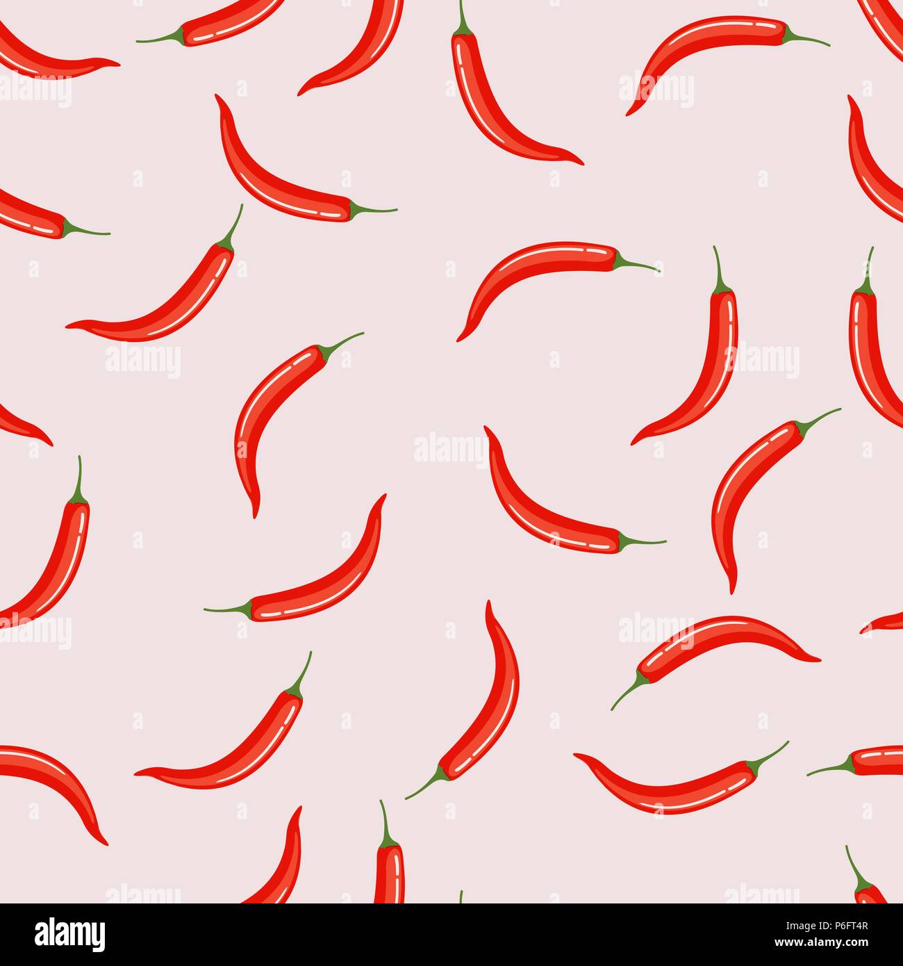 Motif transparent Red Chili Peppers. Vector illustration. Fonds d'alimentation à partir de légumes. Les couleurs Pantone. Illustration de Vecteur