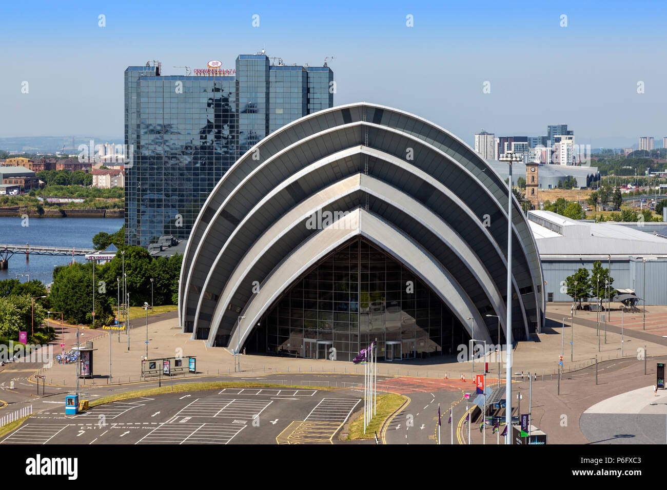 Scottish Exhibition and Conference Centre connu sous le nom de l'armadillo à cause de sa forme, Anderston, Glasgow Banque D'Images