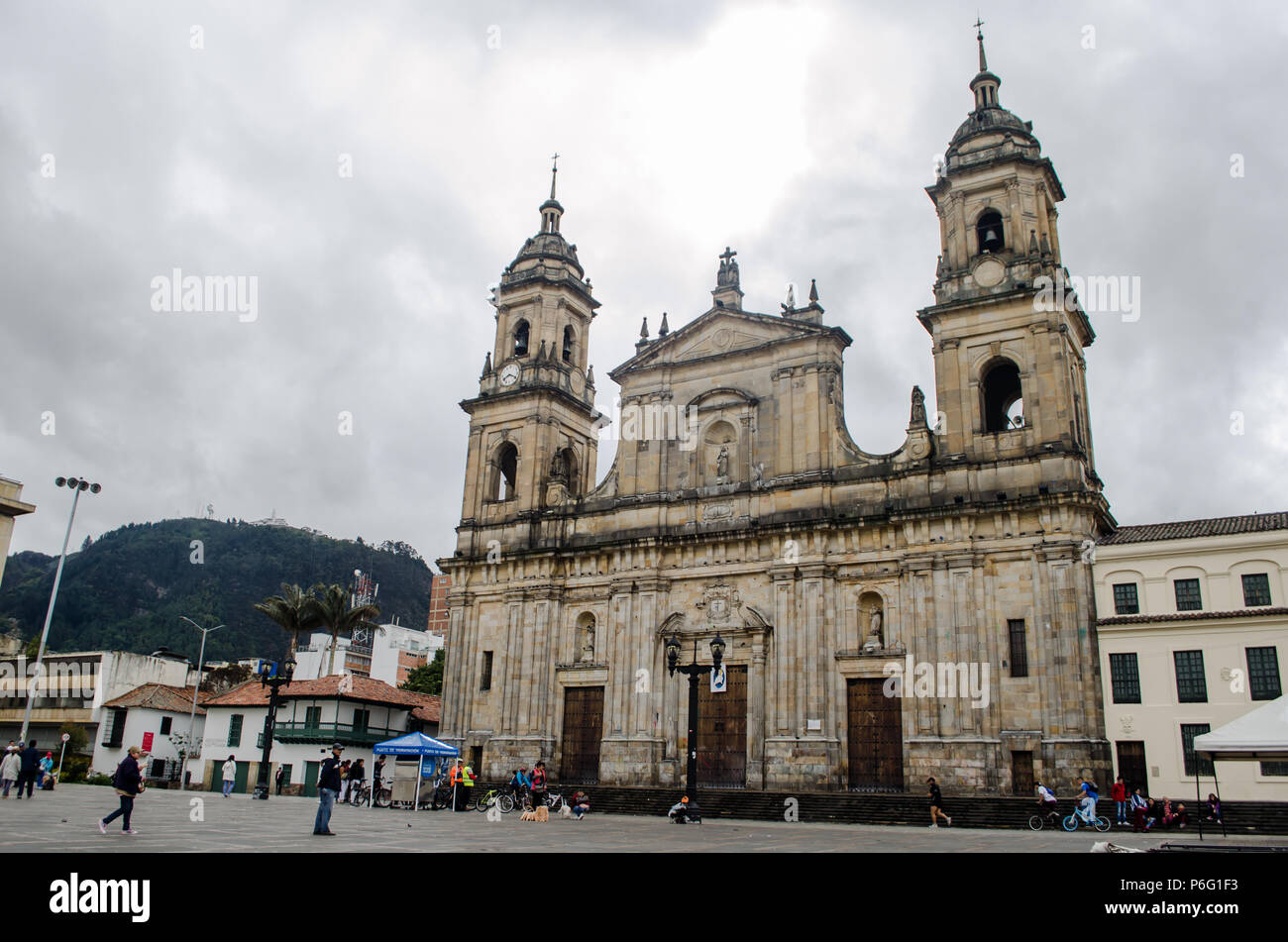 Une vue de l'église de La Candelaria, le centre historique de Bogota Banque D'Images