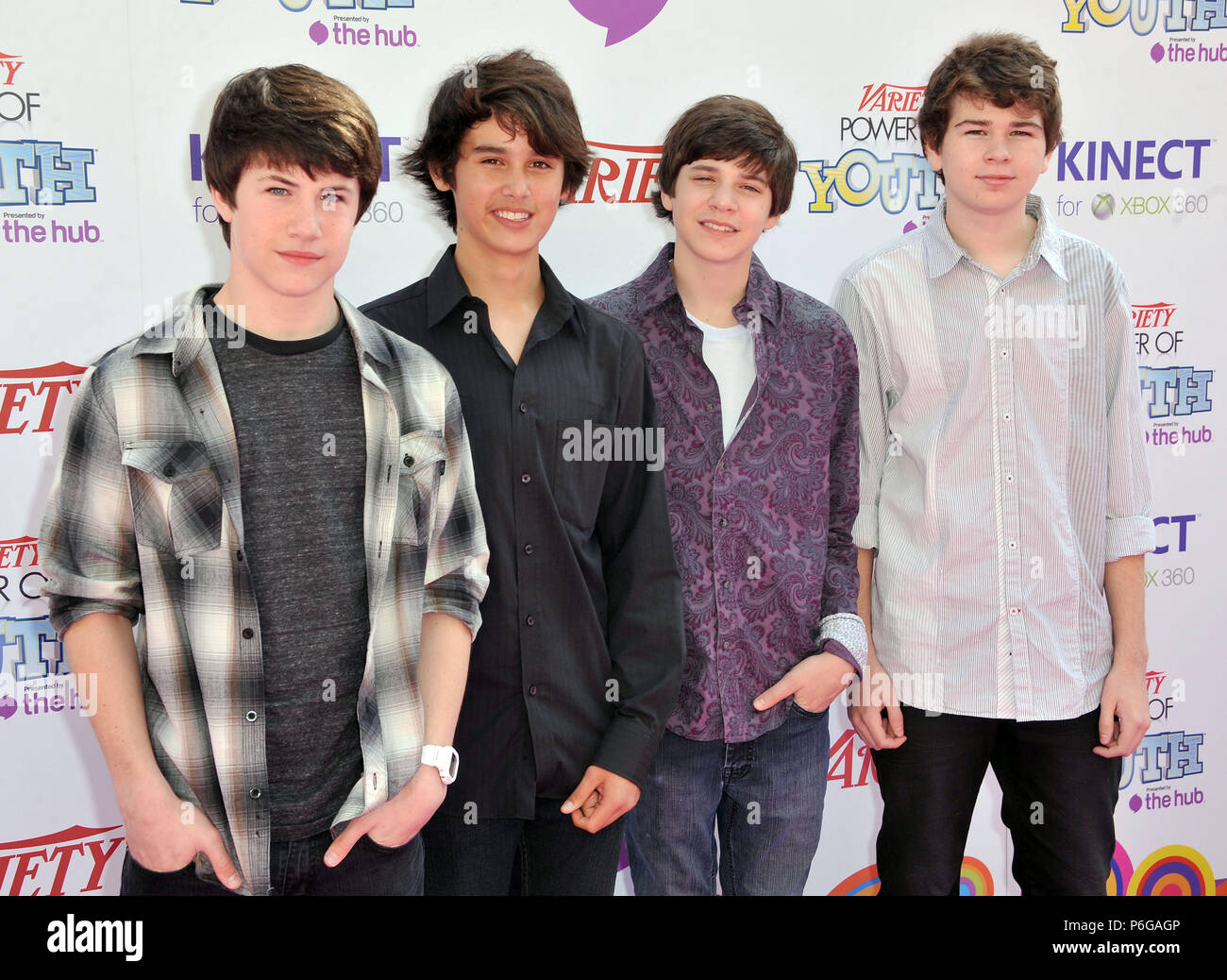 L'Feaver - Braeden Lemasters - Pouvoir de la jeunesse 2010 sur le lot Paramount à Los Angeles. Banque D'Images