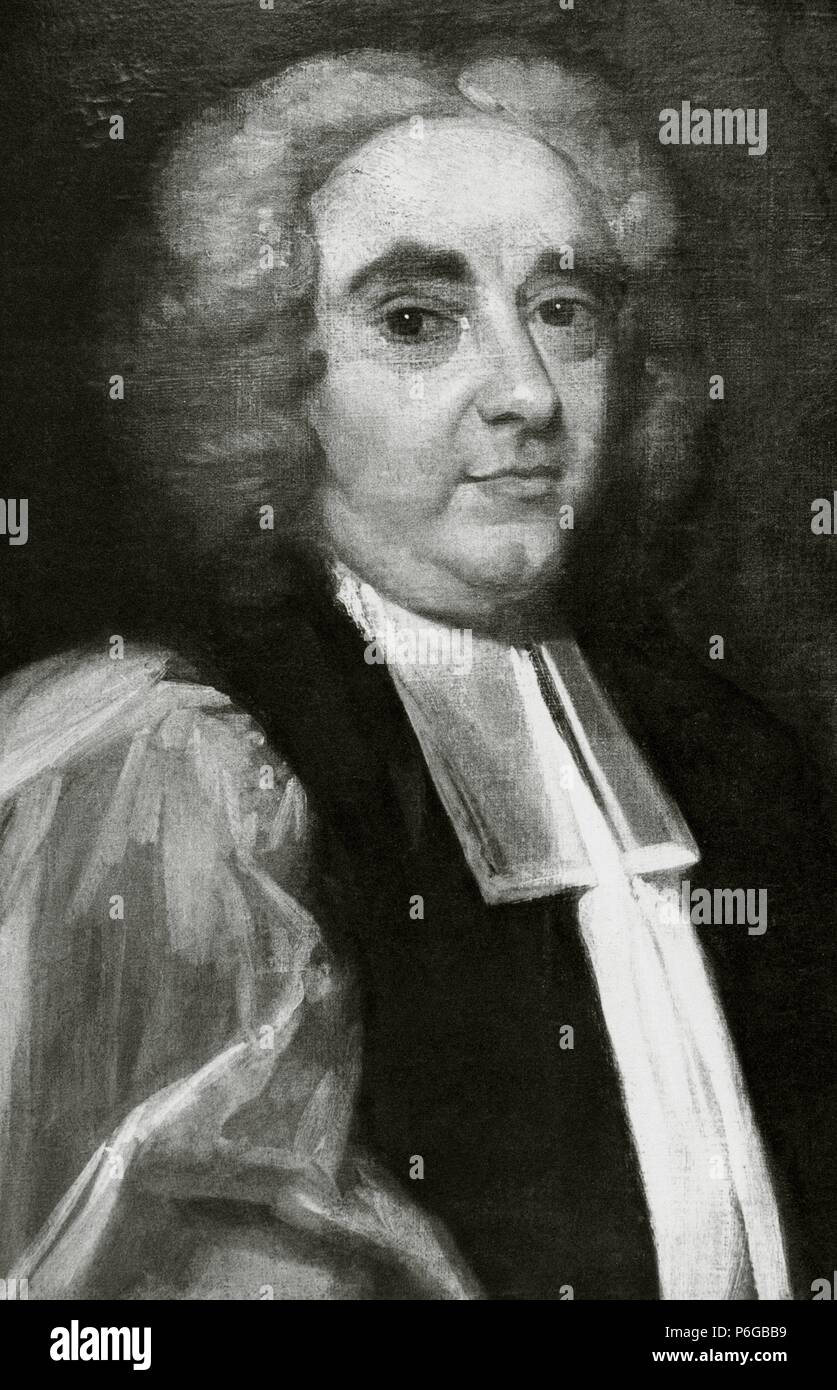 George Berkeley (1685-1753), également connu sous le nom de l'Évêque Berkeley (Évêque de Cloyne). Le philosophe anglo-irlandais. La gravure. Banque D'Images