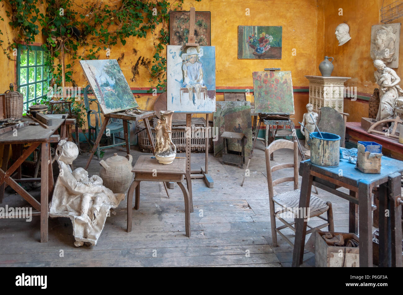 La maison et le jardin de Monet à Giverny Banque D'Images