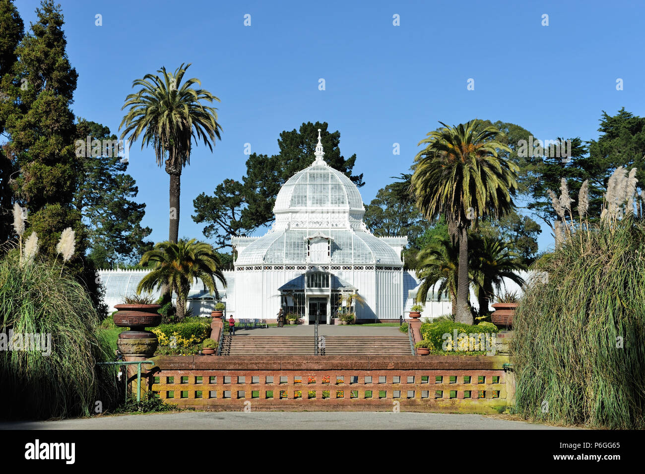 Le Conservatoire des fleurs au Golden Gate Park à San Francisco, Californie Banque D'Images