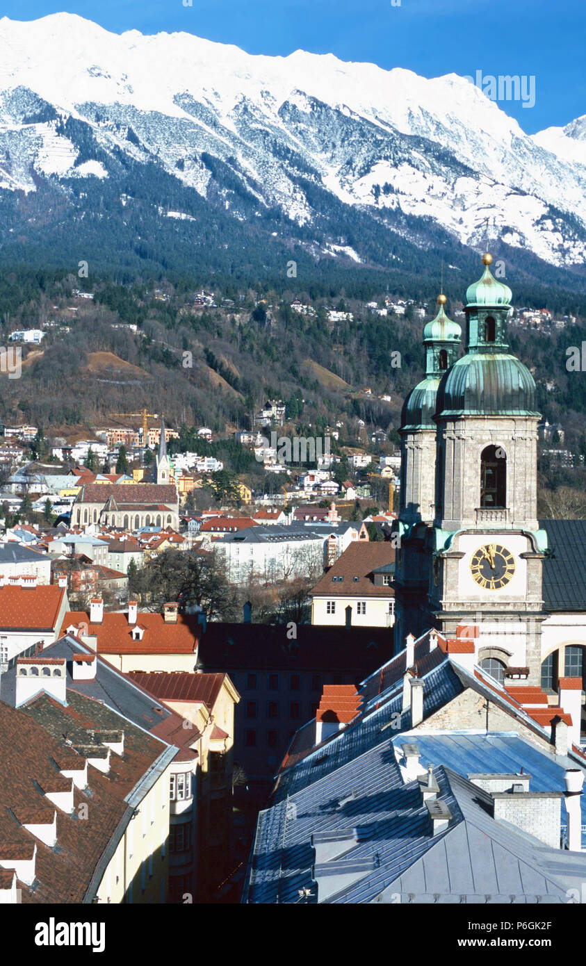 Cathédrale de St.James,Alpes Karwendel Innsbruck, Autriche Banque D'Images