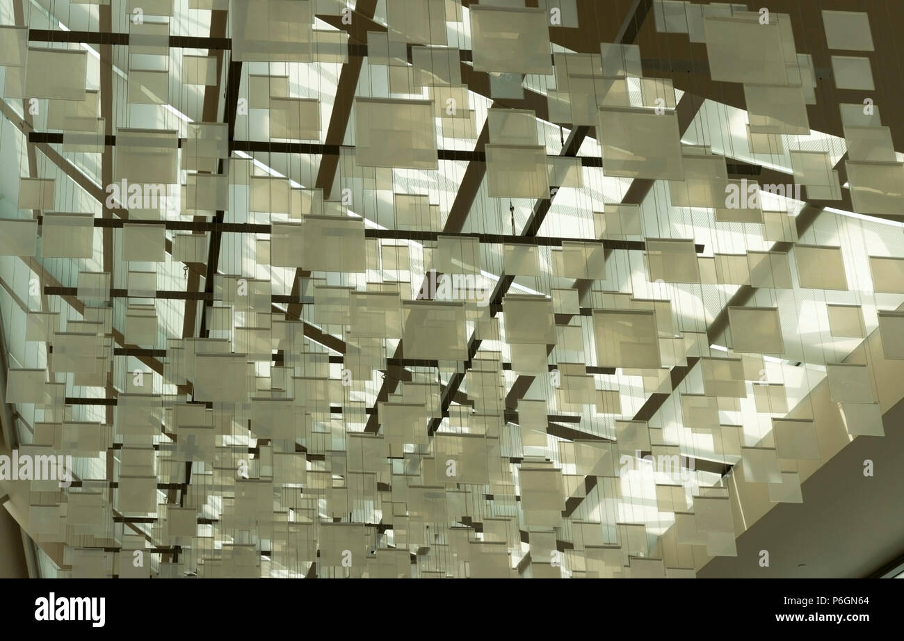 San José, Californie, USA - 8 juin 2018 : eCloud modèle météo en direct arts électroniques à la borne B, Mineta San Jose International Airport (SJC) Banque D'Images