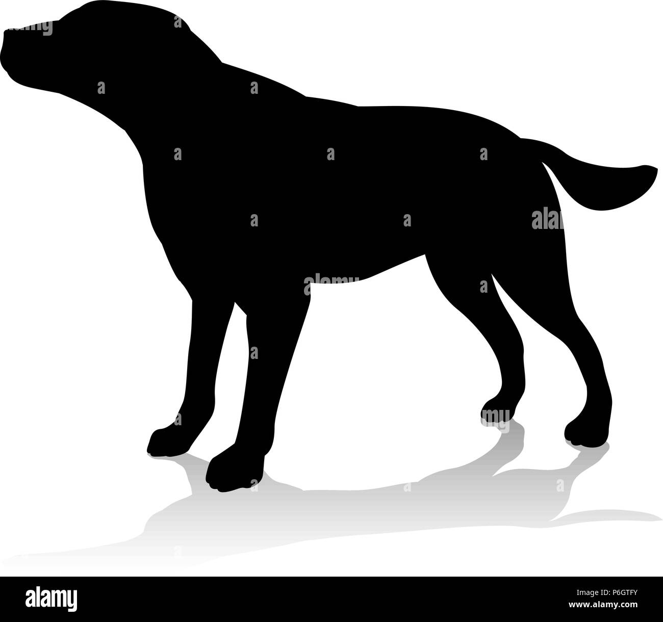 Chien Animal de Silhouette Illustration de Vecteur