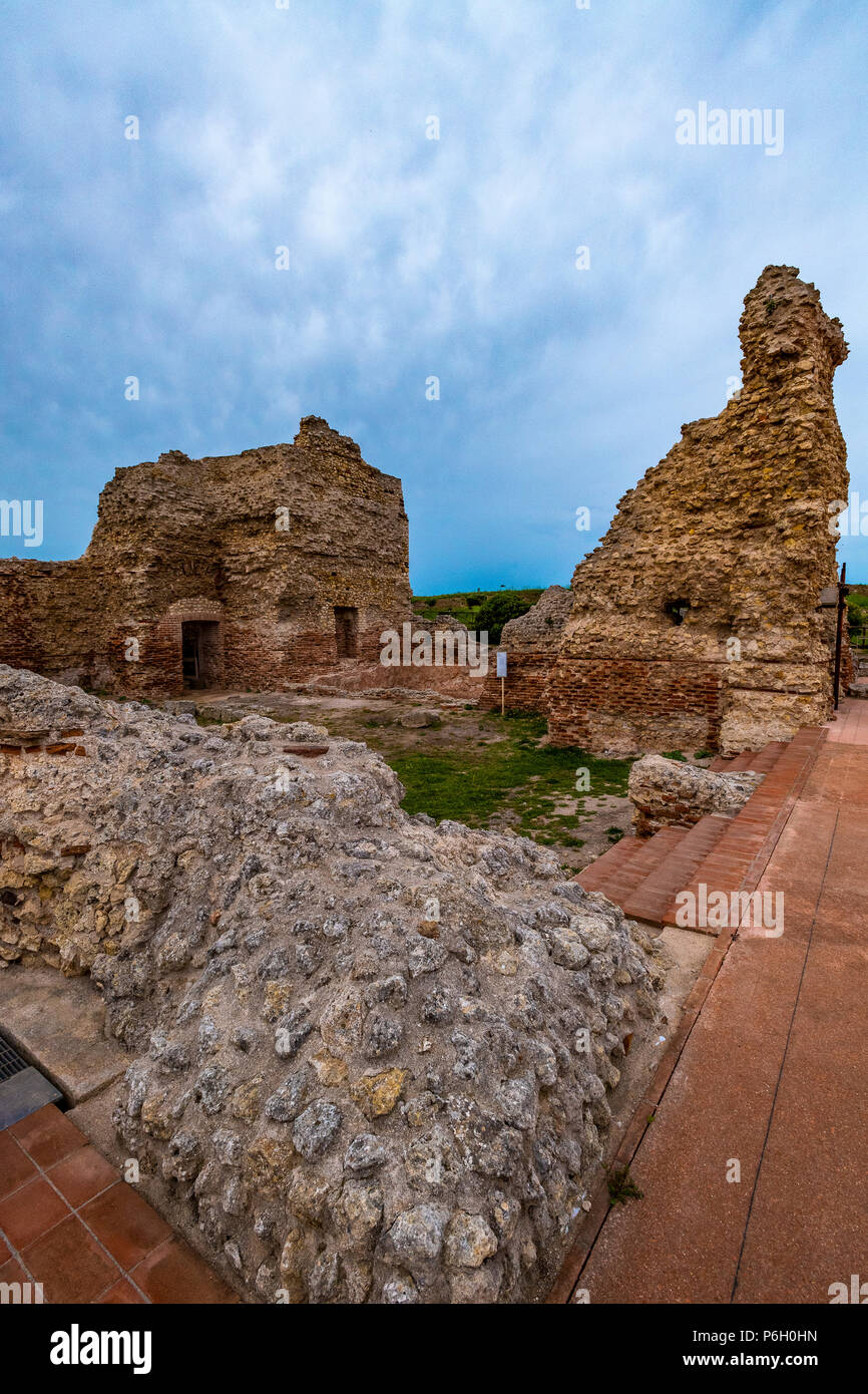 Italie Sardaigne Porto Torres - Turris Libisonis parc archéologique et musée national d'archéologie Antiquarium Turritar-bains centrale 'Palazzo di Re barbaro' fin du iiie et au début du ive siècle ap. Banque D'Images