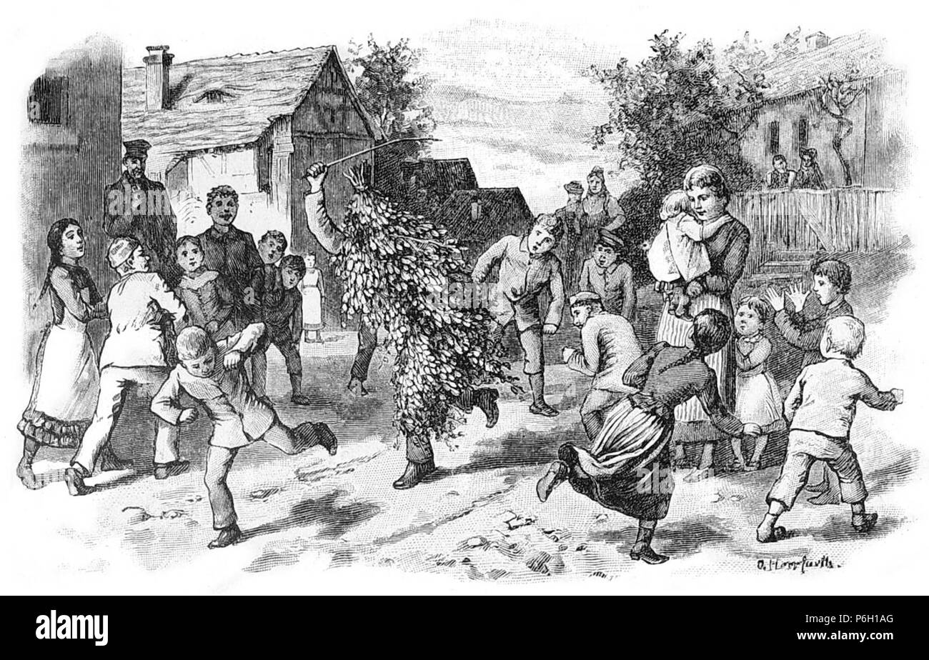 . Die Gartenlaube. Bild aus Seite 366 dans die Gartenlaube'. Libre à partir de la page 366 de la revue Die Gartenlaube, 1897. Deutsch : Bildunterschrift : "Der Laubmann." L'Anglais : légende : 'Der Laubmann.' . N/A 33 Die Gartenlaube (1897) b 366 Banque D'Images