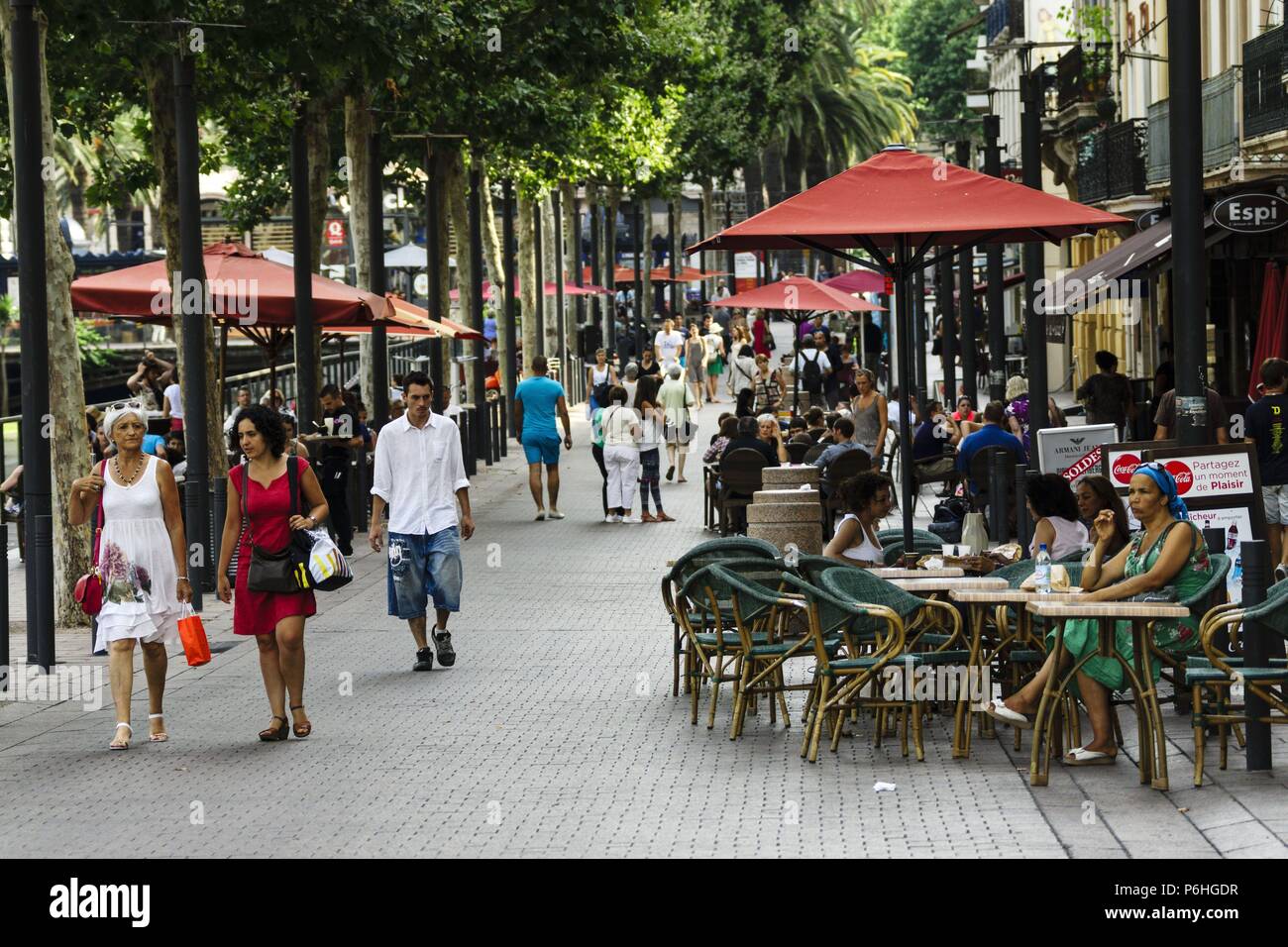 Quai Sebastien Vauban,Perpignan, pirineos orientales, Francia, Europa. Banque D'Images