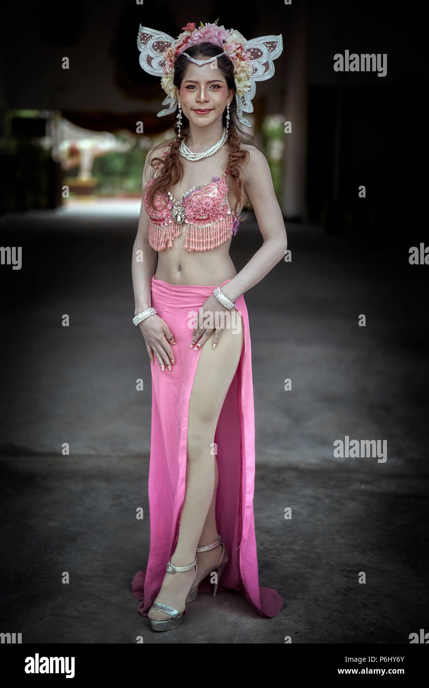 Thaïlande femme. Portrait d'une femme thaïlandaise. L'Asie du sud-est Banque D'Images