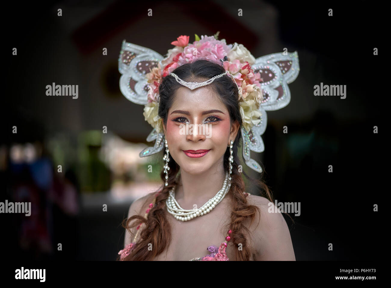 Thaïlande femme. Portrait d'une femme thaïlandaise. L'Asie du sud-est Banque D'Images