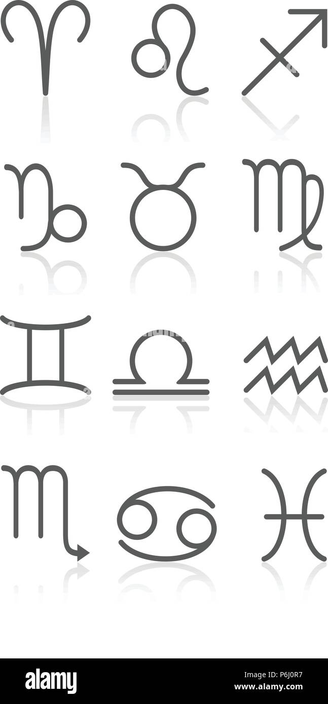 Signe astrologique Horoscope Signes Collection Illustration de Vecteur