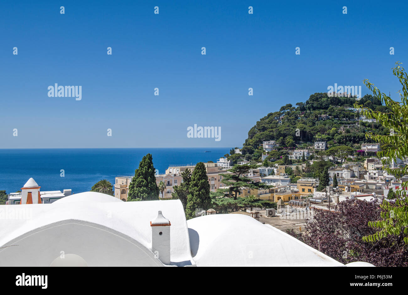Capri Island au large de la Côte Amalfitaine Italie Banque D'Images