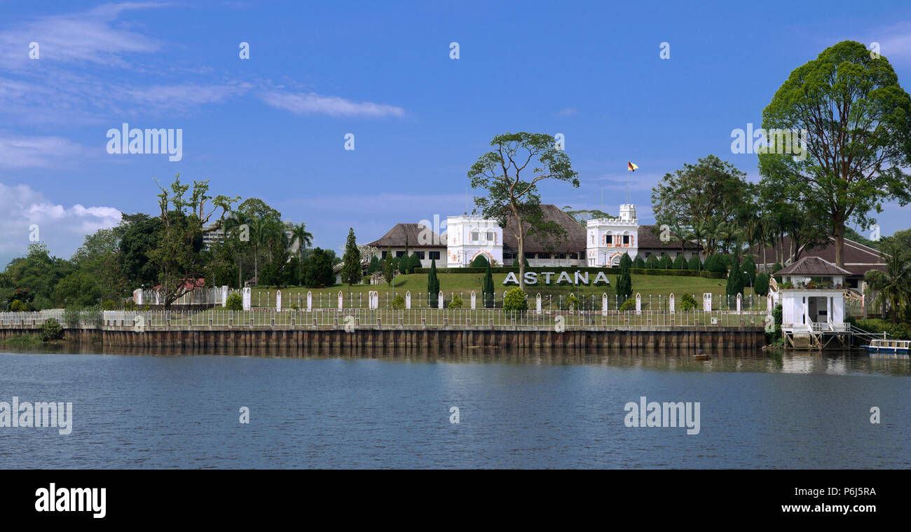 Vue panoramique de Sarawak Kuching Malaisie Astana Banque D'Images