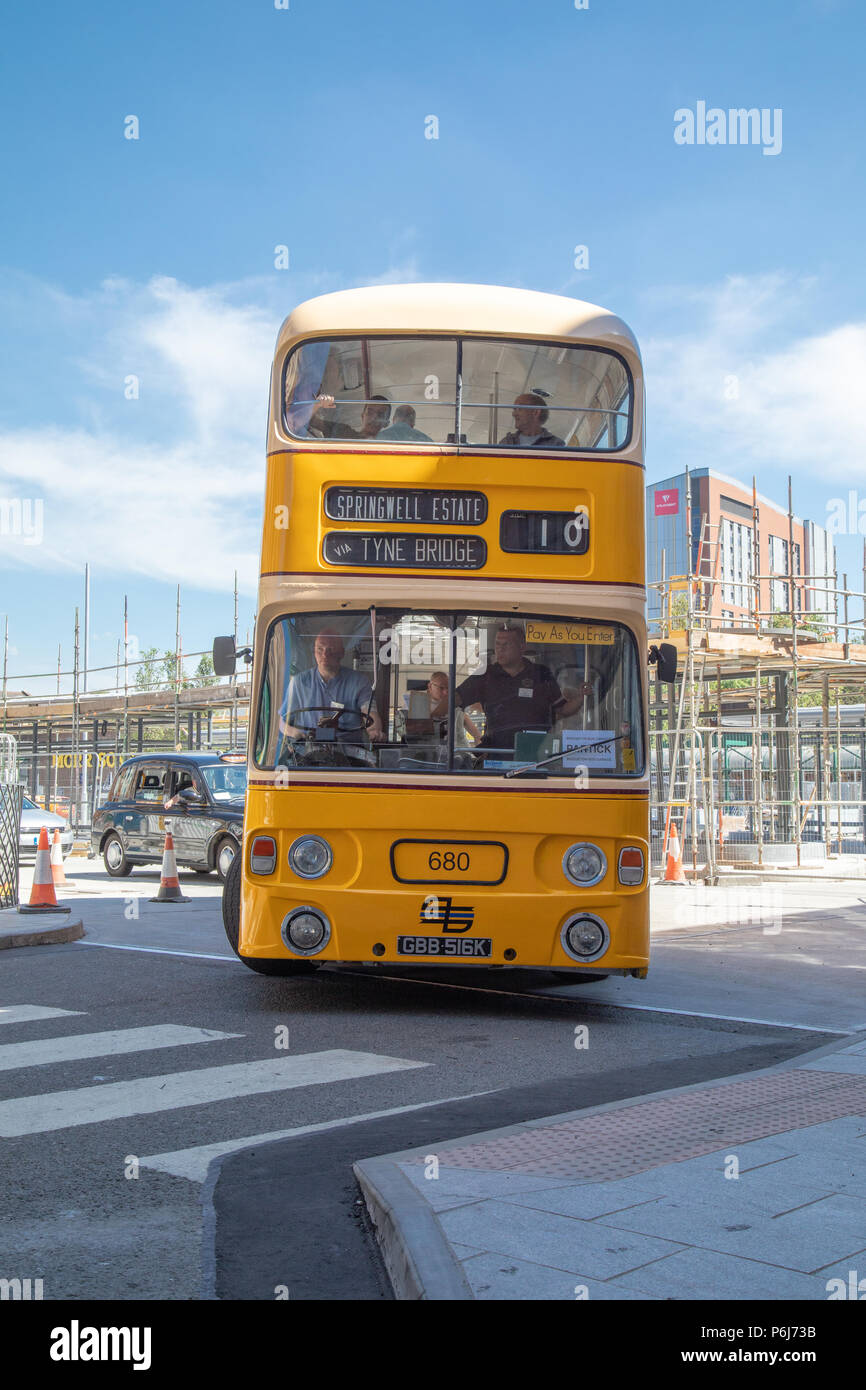 Leyland Atlantean LA680 à Partick Station de Bus lors d'un événement organisé par GVVT Glasgow célébrer 60 ans de ce modèle d'autobus. Banque D'Images