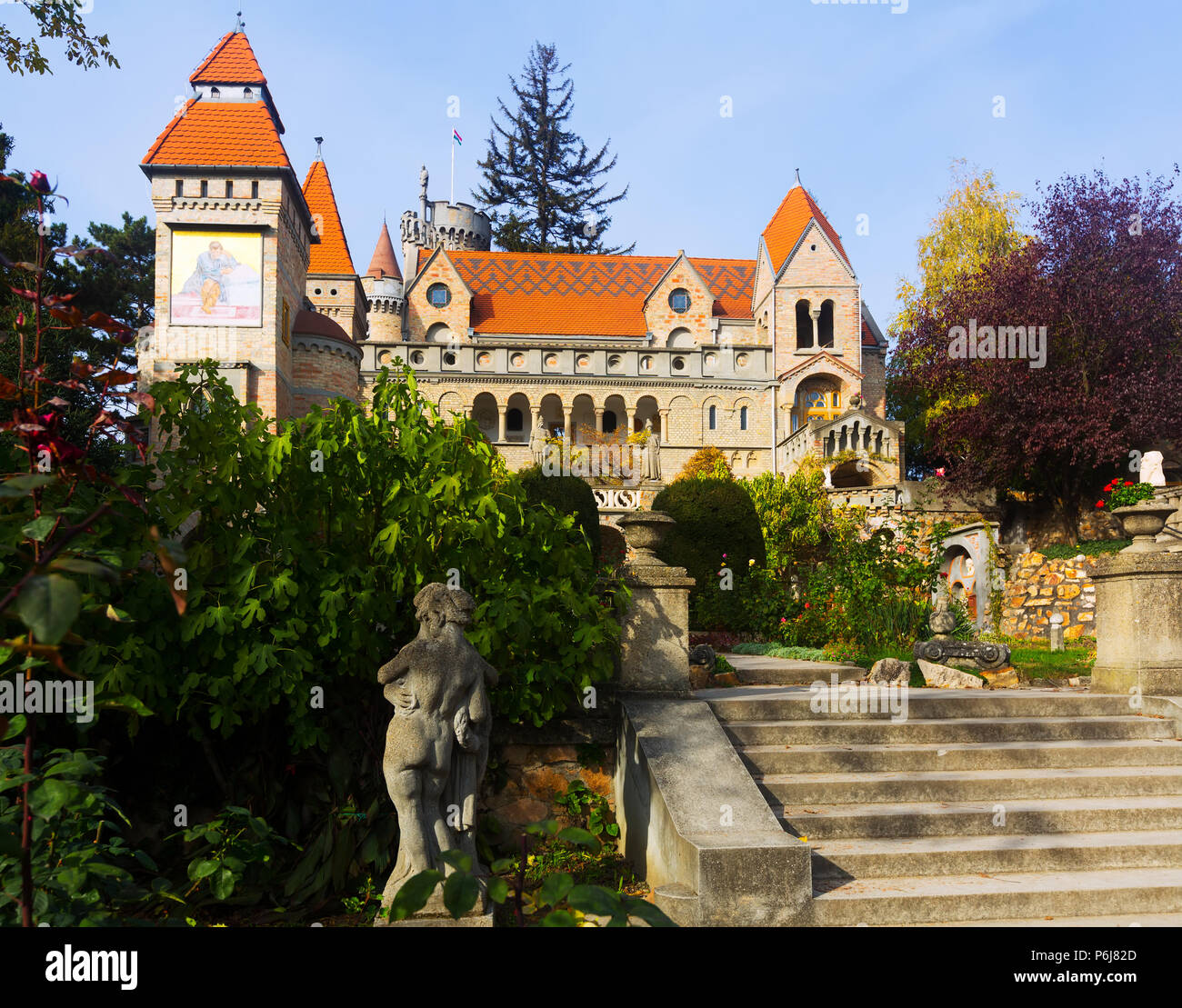 Bory Var, un élégant château construit par un homme, Szekesfehervar, Hongrie Banque D'Images