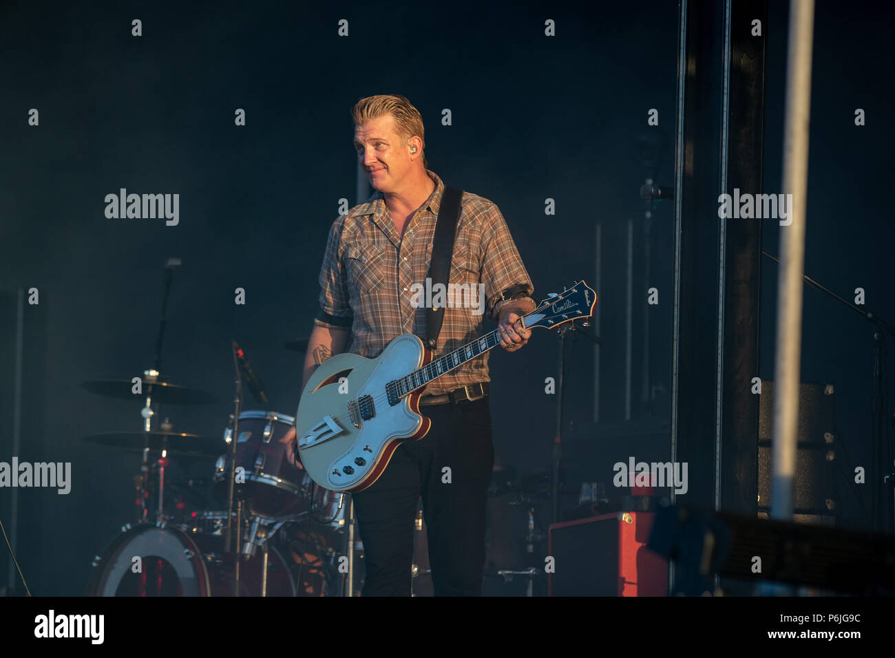 Finsbury Park, Royaume-Uni. 30 Juin, 2018, Queens of the Stone Age Garniture de Queens of the Stone Age et les amis avec Joshua homme, Troy Van Leeuwen, Michael Shuman, Dean Fertita, Jon Theodore. UK.Finsbury Park de Londres. Seulement éditoriale © Jason Richardson / Alamy Live News Banque D'Images