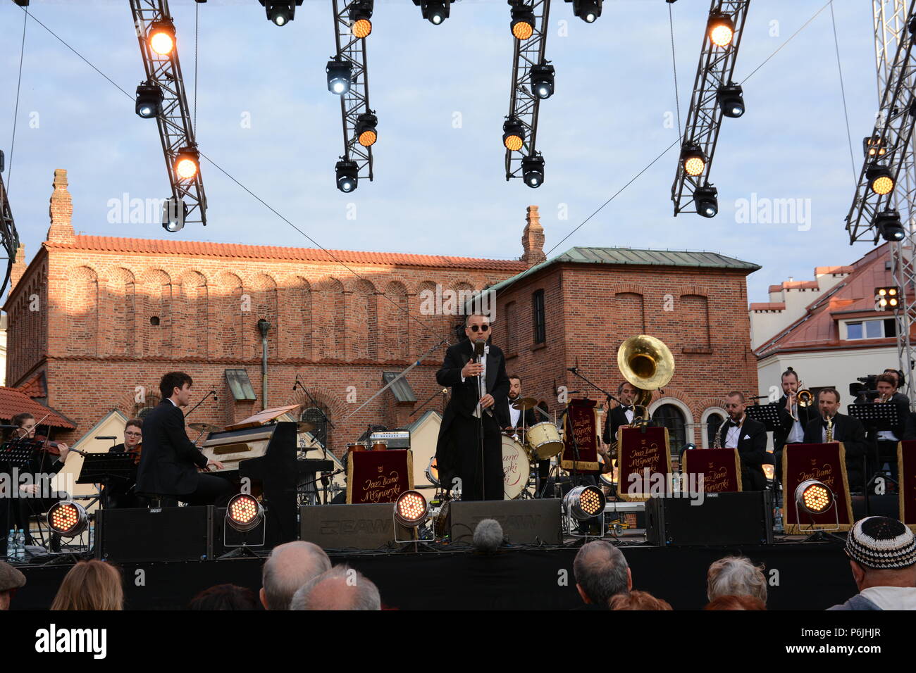 Cracovie, Pologne. 30 juin 2018, Cracovie (Cracovie), 28e Festival de la Culture Juive - concert final 'Szalom na Szerokiej' - Jazz Band Młynarski-Masecki Fijoł Crédit : Iwona/Alamy Live News Banque D'Images