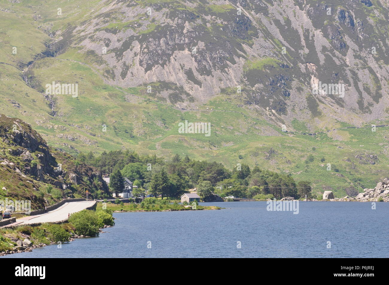 Llyn Ogwen, Gwynedd, au nord-ouest du pays de Galles, Royaume-Uni Banque D'Images