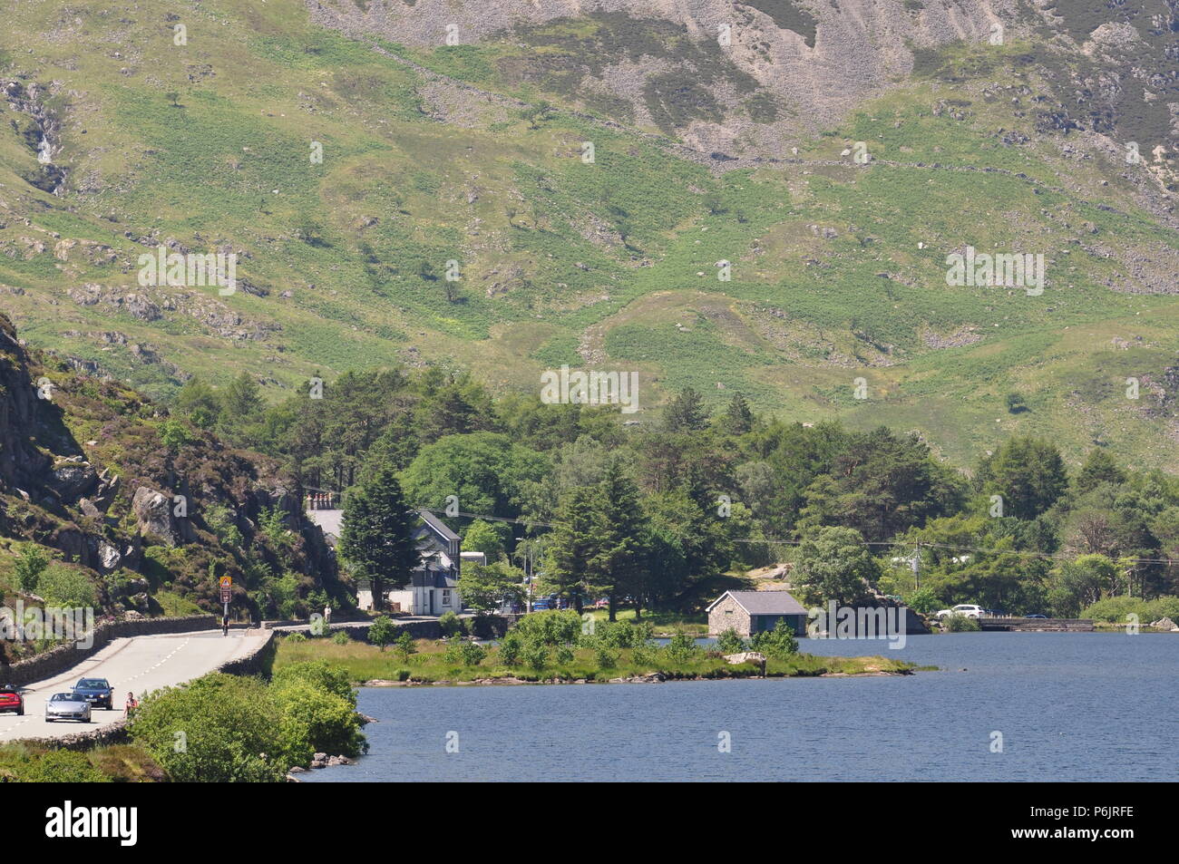 Llyn Ogwen, Gwynedd, au nord-ouest du pays de Galles, Royaume-Uni Banque D'Images