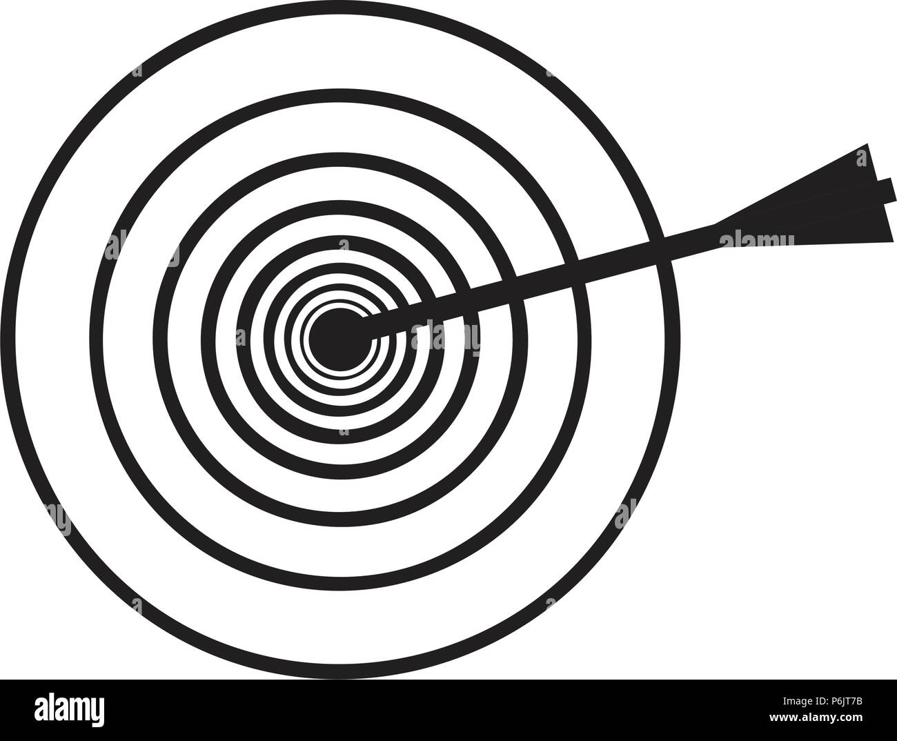 Dart et silhouette cible Illustration de Vecteur