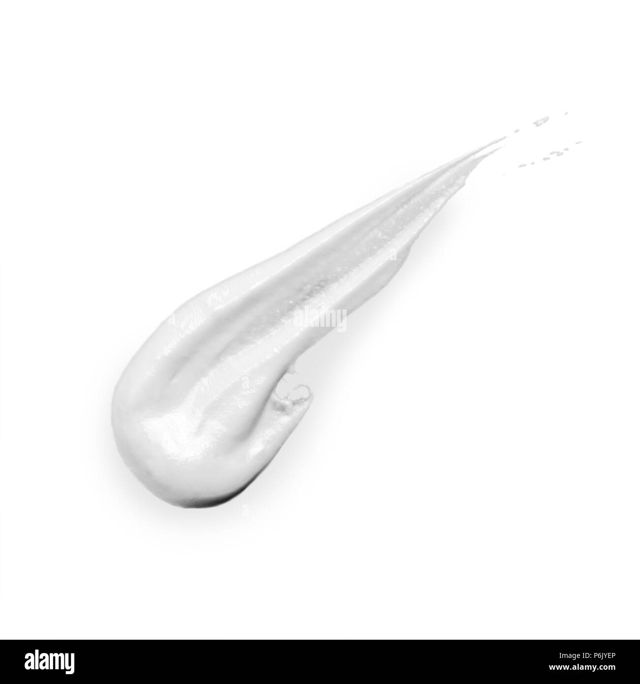 Crème cosmétique isolé sur fond blanc avec clipping path Banque D'Images