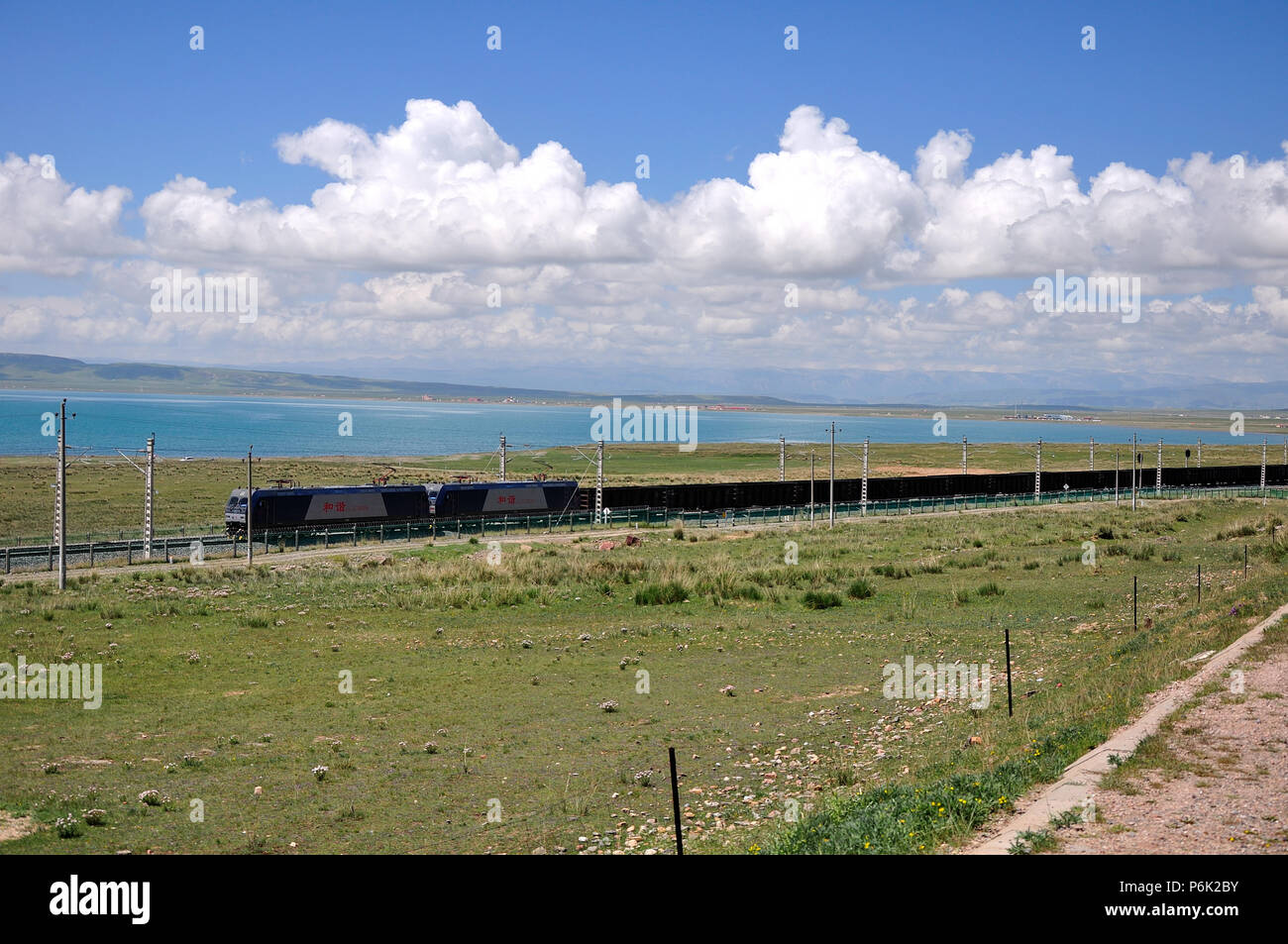 Chemin de fer Qinghai-Tibet Banque D'Images