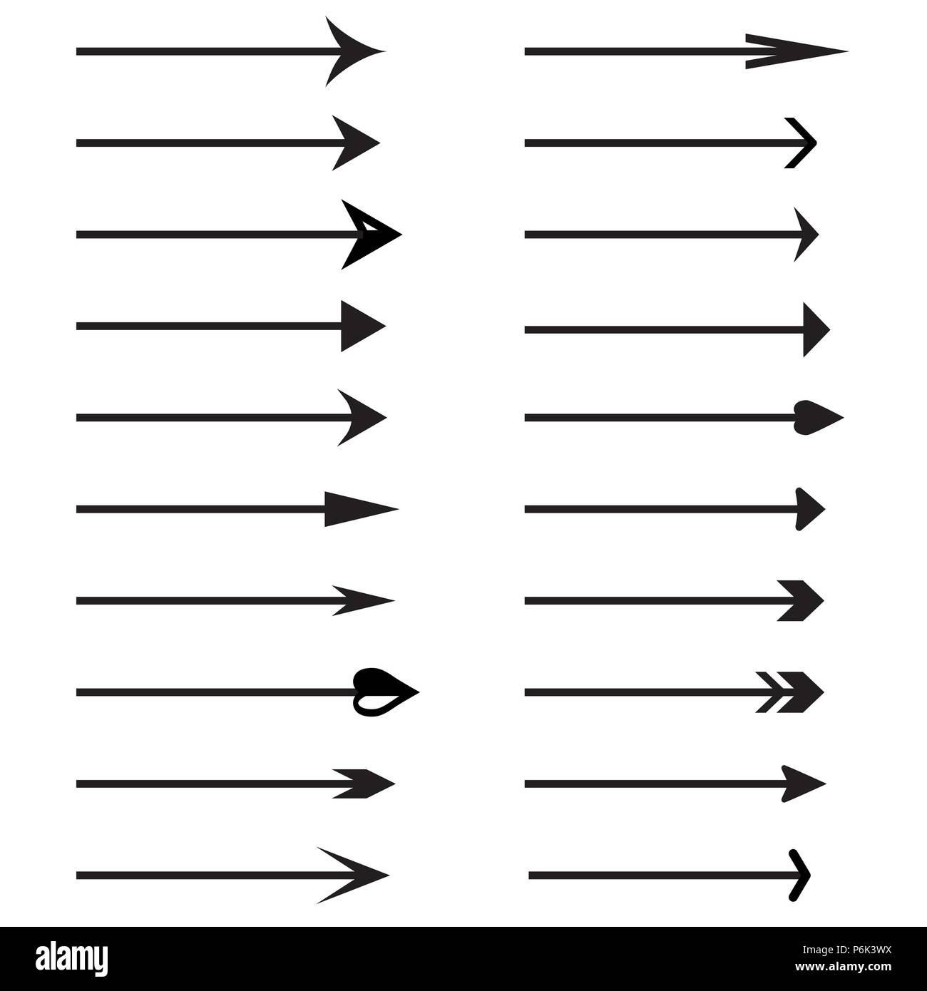 Flèche vector icons. Jeu de flèches vecteur noir. Vecteur de flèches ...