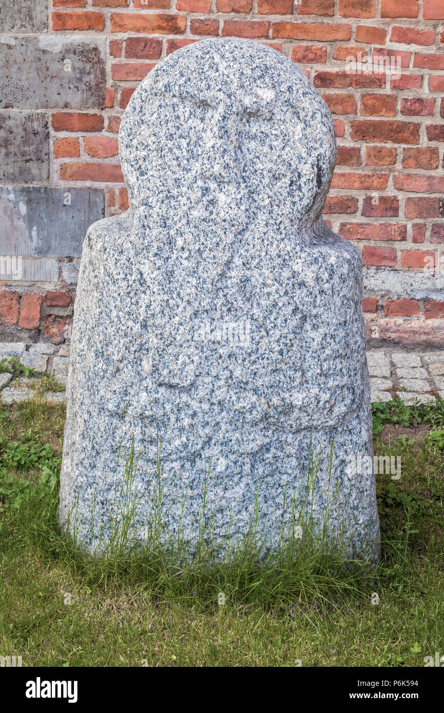 Sculpture anthropomorphe, Gdansk, Pologne Banque D'Images