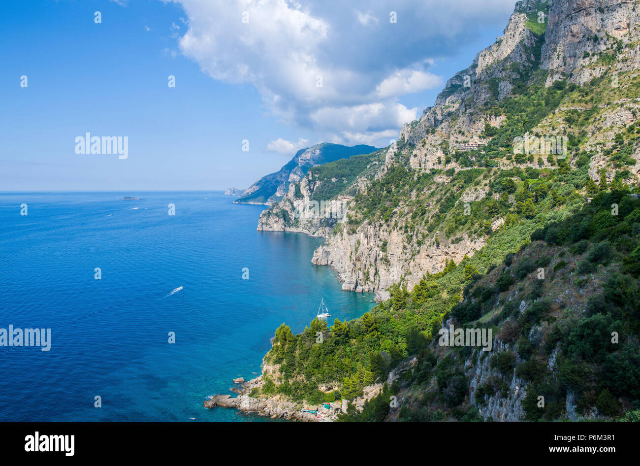 Côte Amalfitaine près de Sorrente, Italie. Banque D'Images