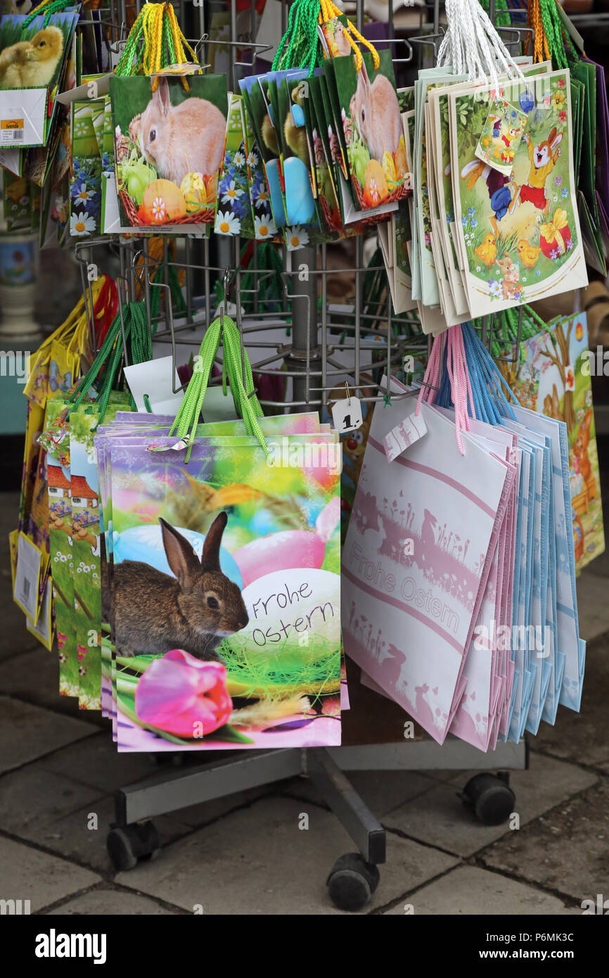 Warnemuende, coffrets cadeaux avec des motifs de Pâques Banque D'Images