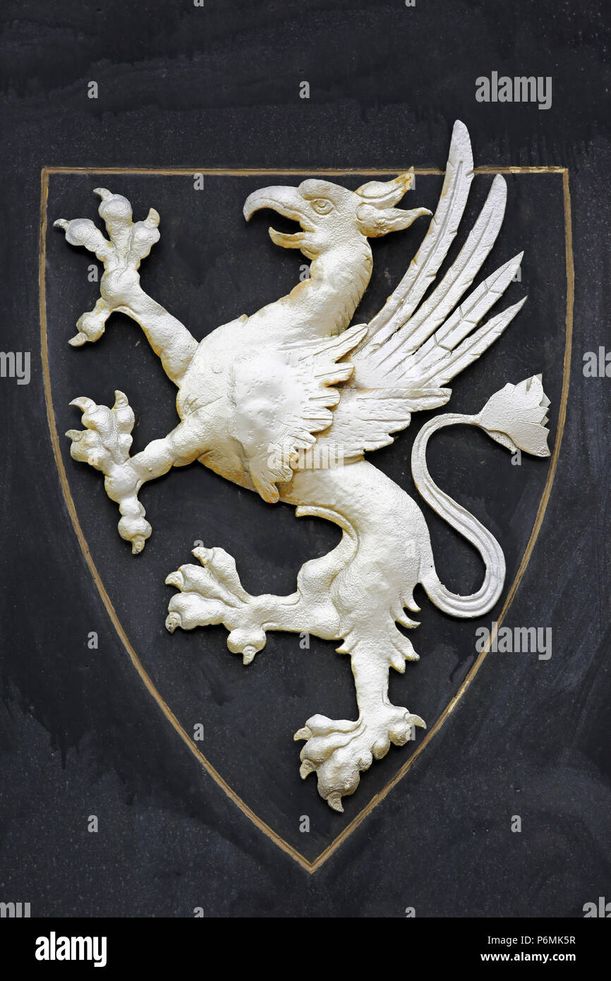 Warnemuende, eagle relief au phare Banque D'Images