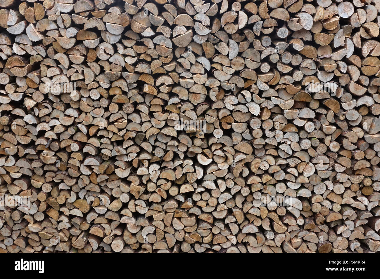 Berlin, Allemagne - pile de bois de chauffage Banque D'Images