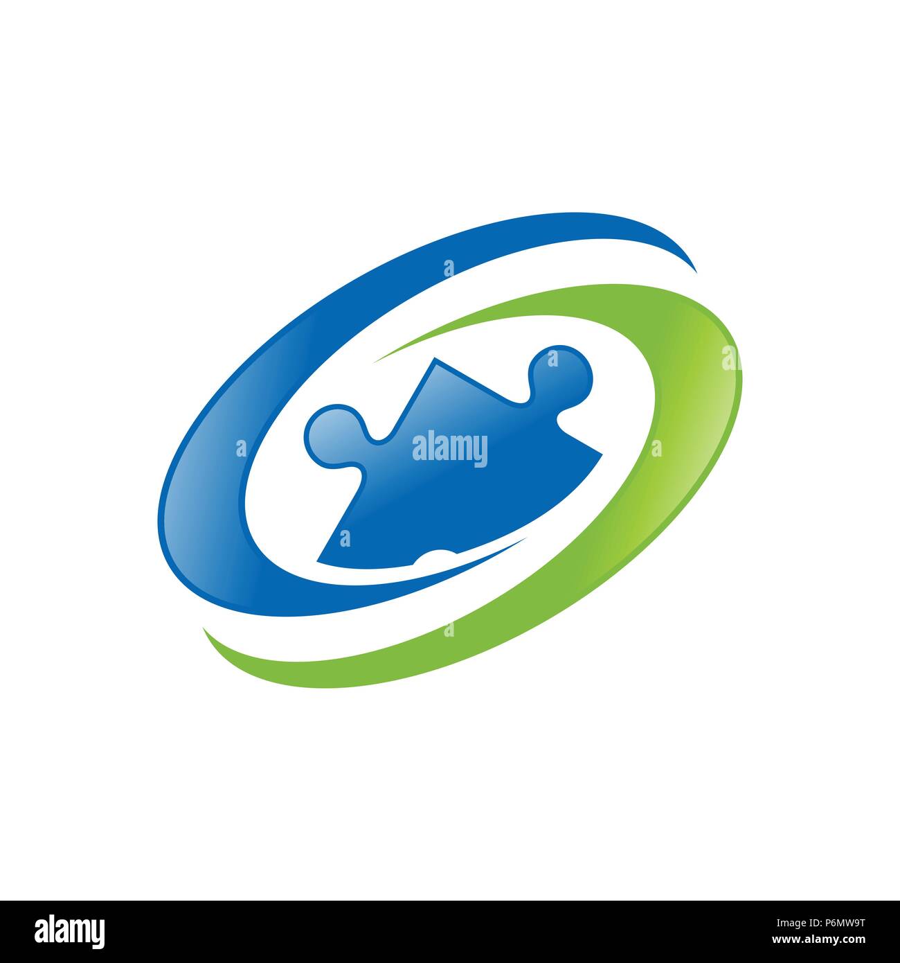 Des ressources humaines mondiales bleu vert symbole vecteur Conception Logo Graphique Illustration de Vecteur