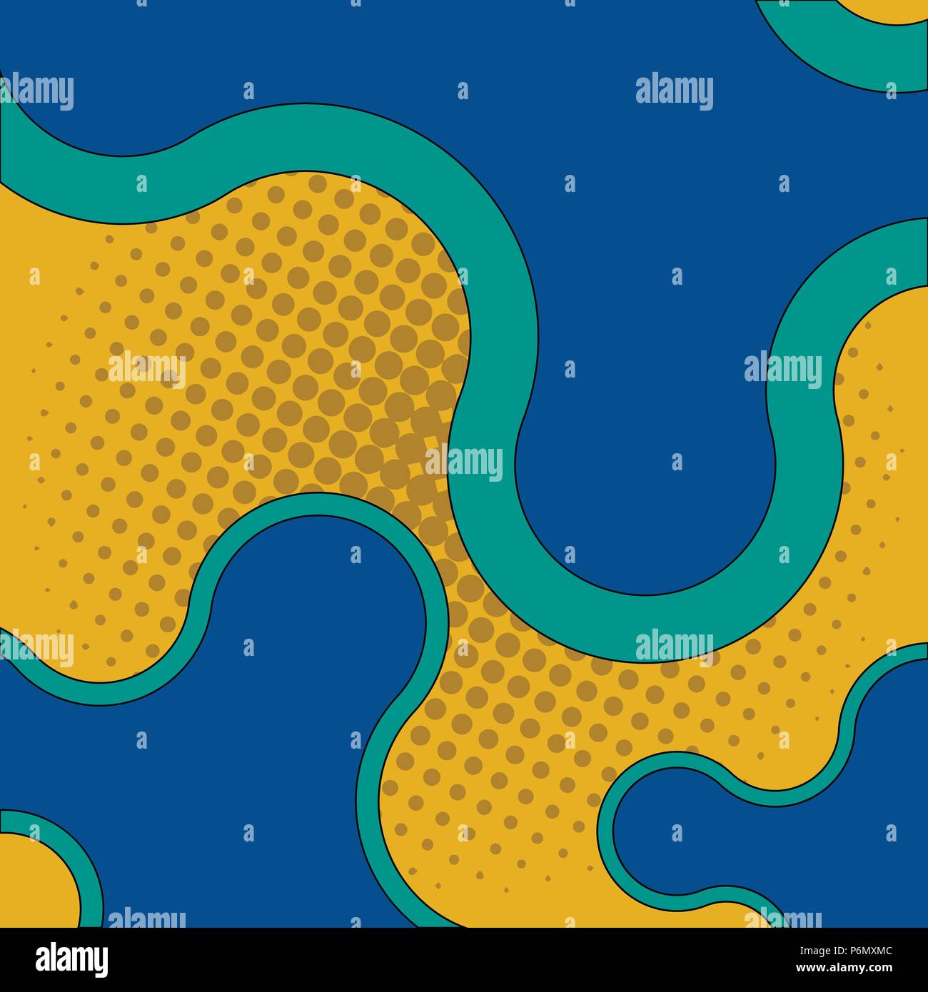 Modèle coloré très tendance avec effet de demi-teintes en style rétro. Illustration de Vecteur