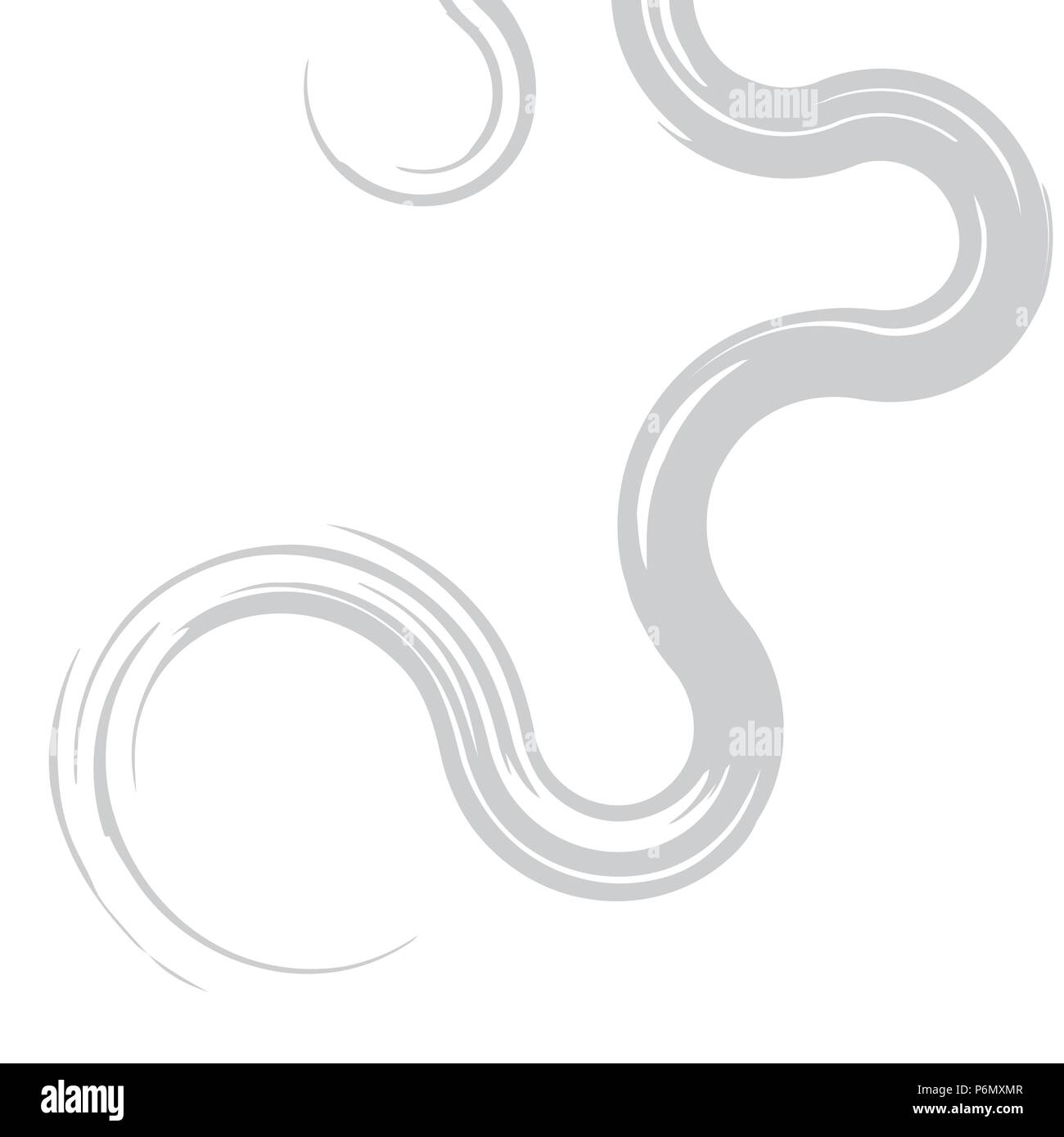 Ligne ondulée monochrome minimaliste design art de fond. Illustration de Vecteur