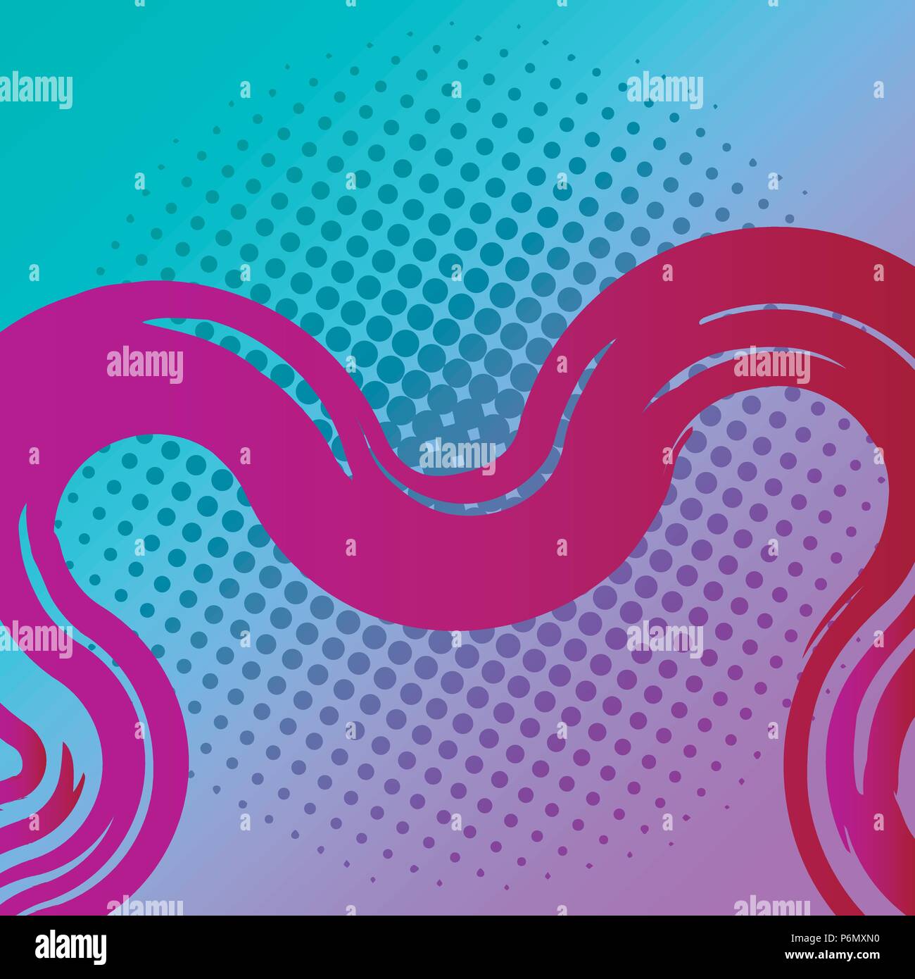 Abstract illustration vectorielle avec effet de demi-teintes. L'image colorée. Illustration de Vecteur