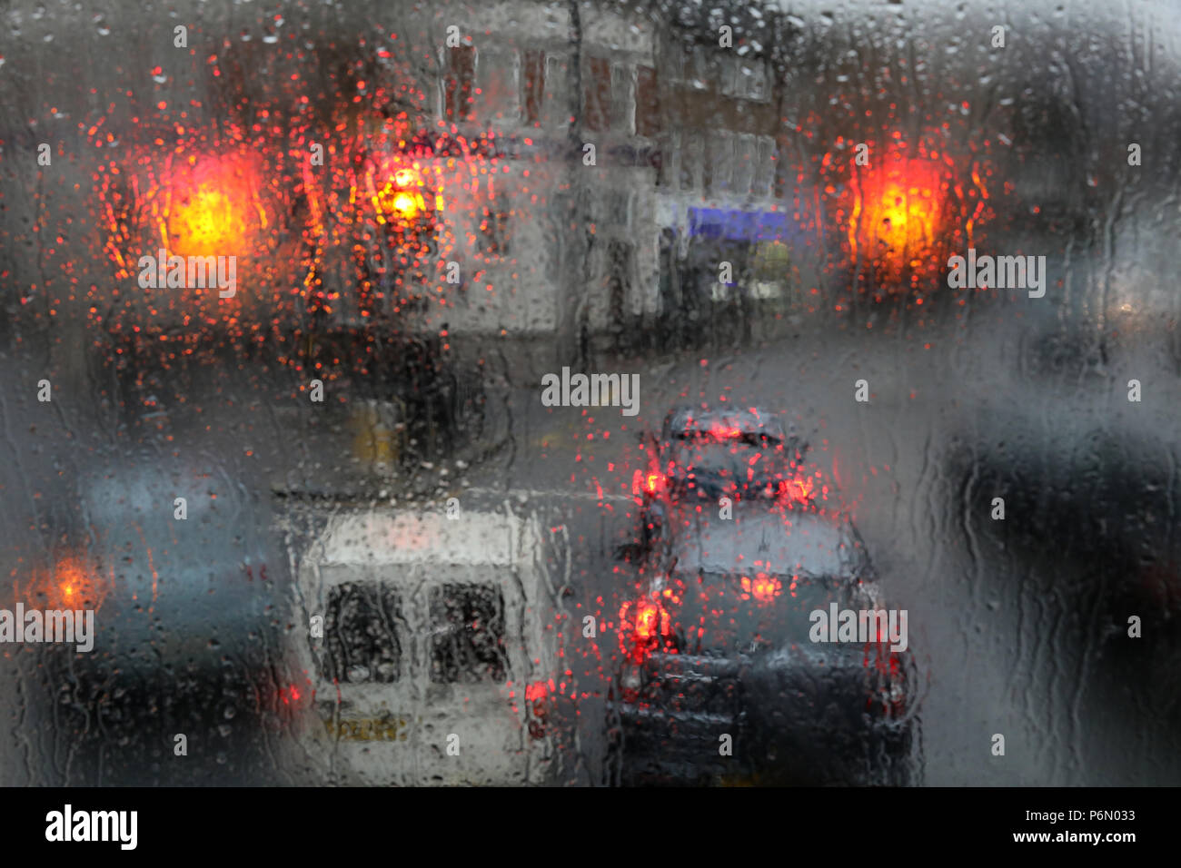 Jour de pluie à Londres, Royaume-Uni Banque D'Images